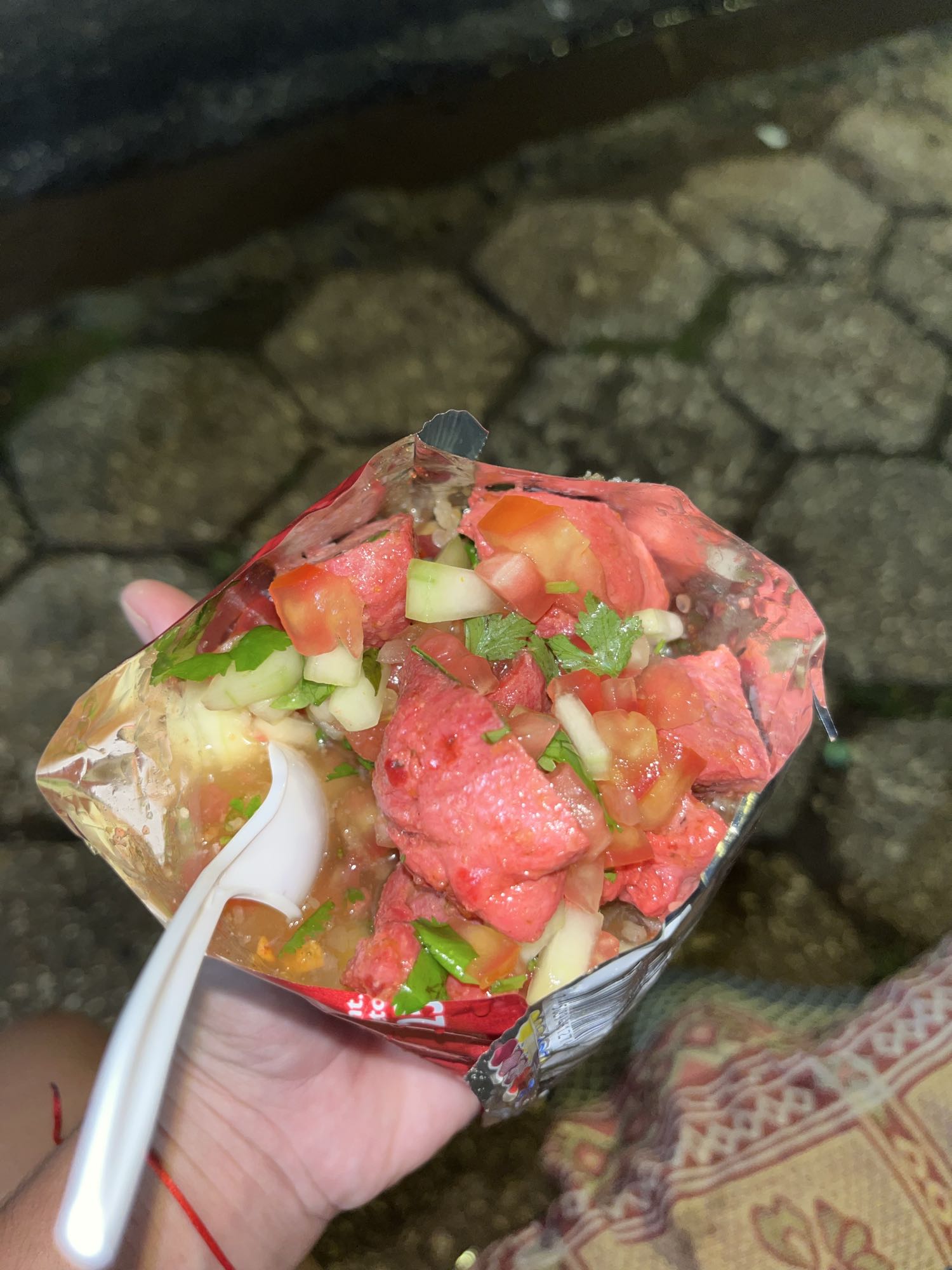 Botana de papas con pico