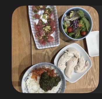 和風サラダと刺身定食