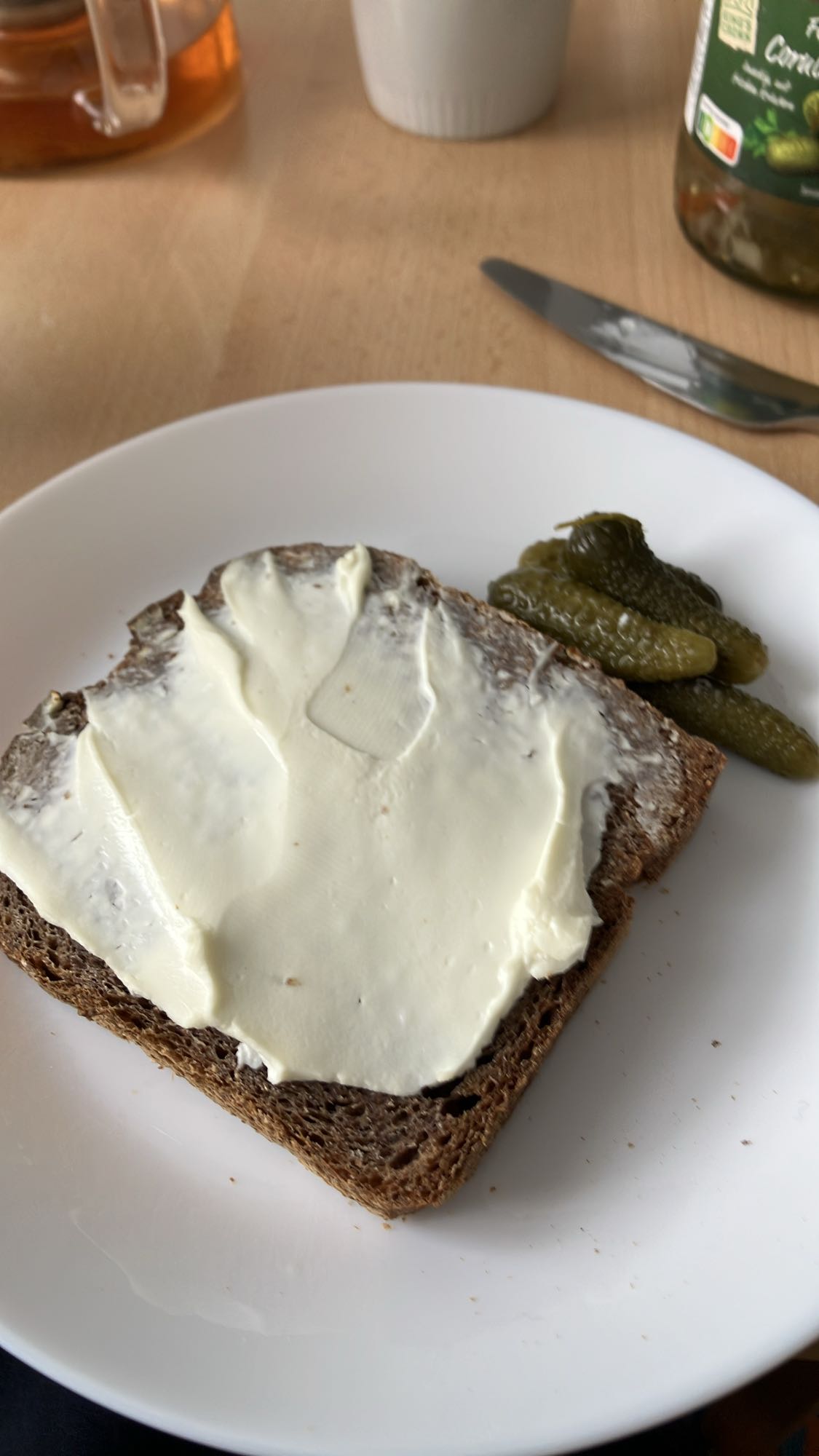 Pão com cream cheese