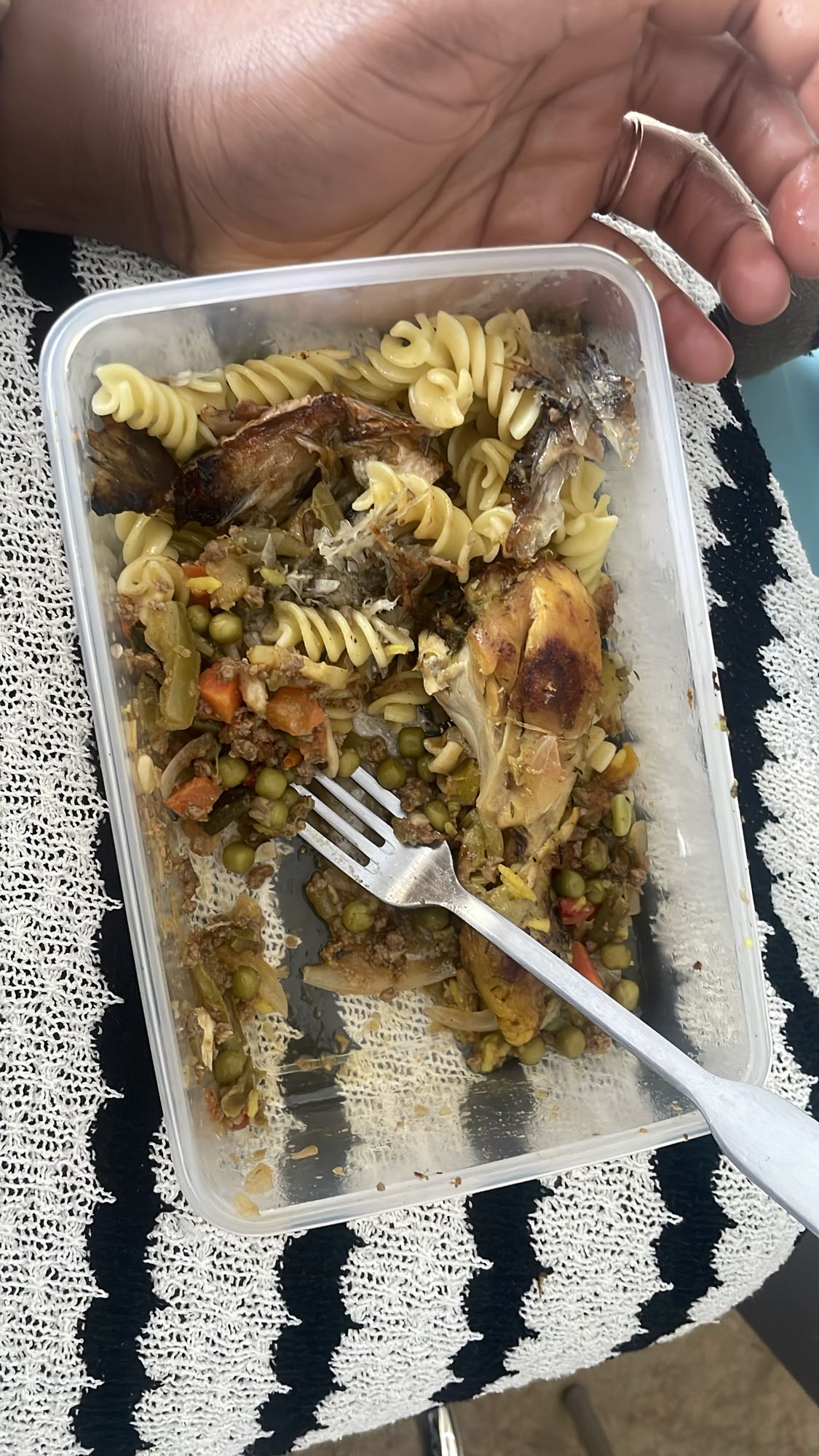 Poulet pâtes légumes