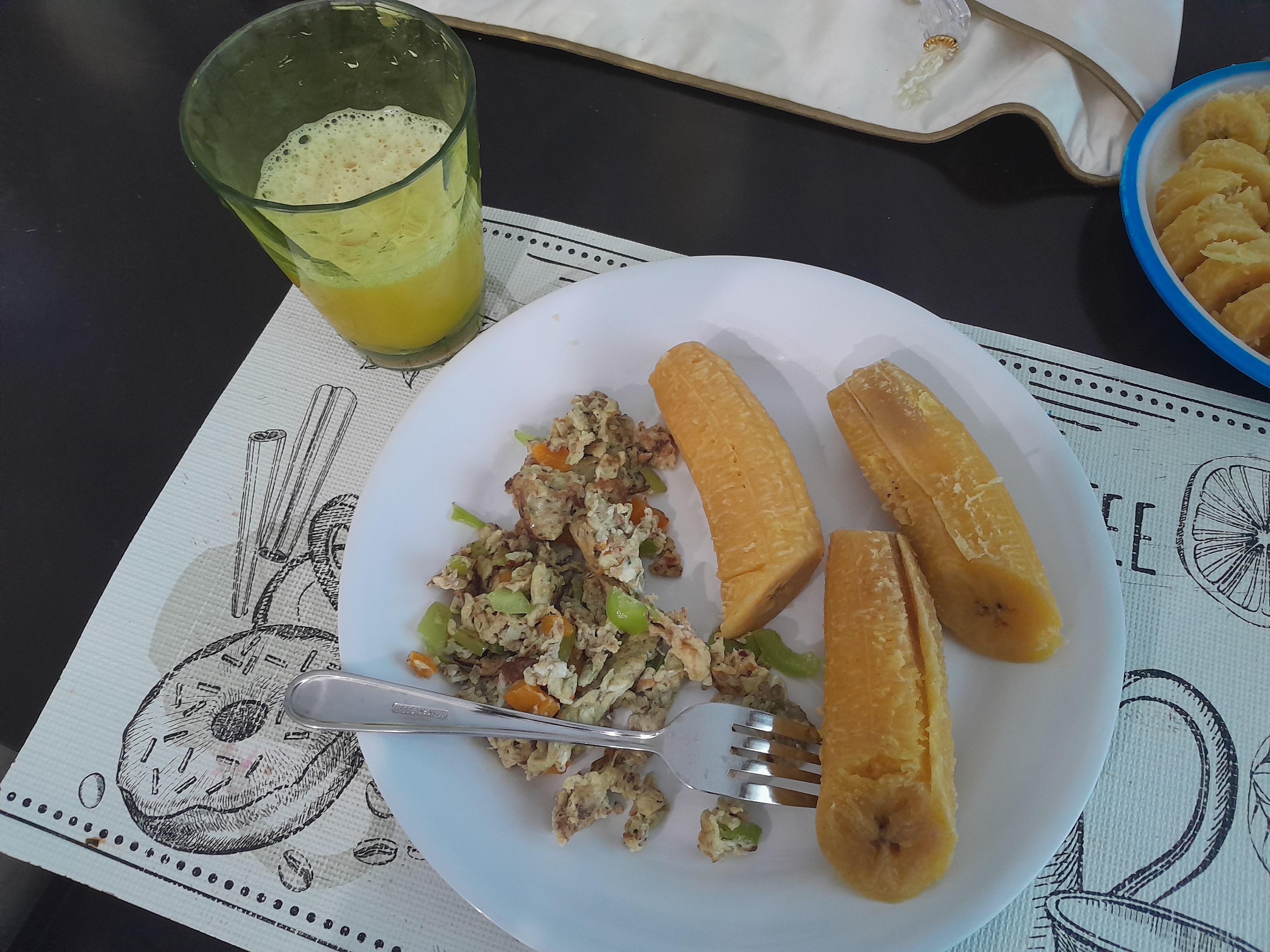 Boiled Plantain & Eggs