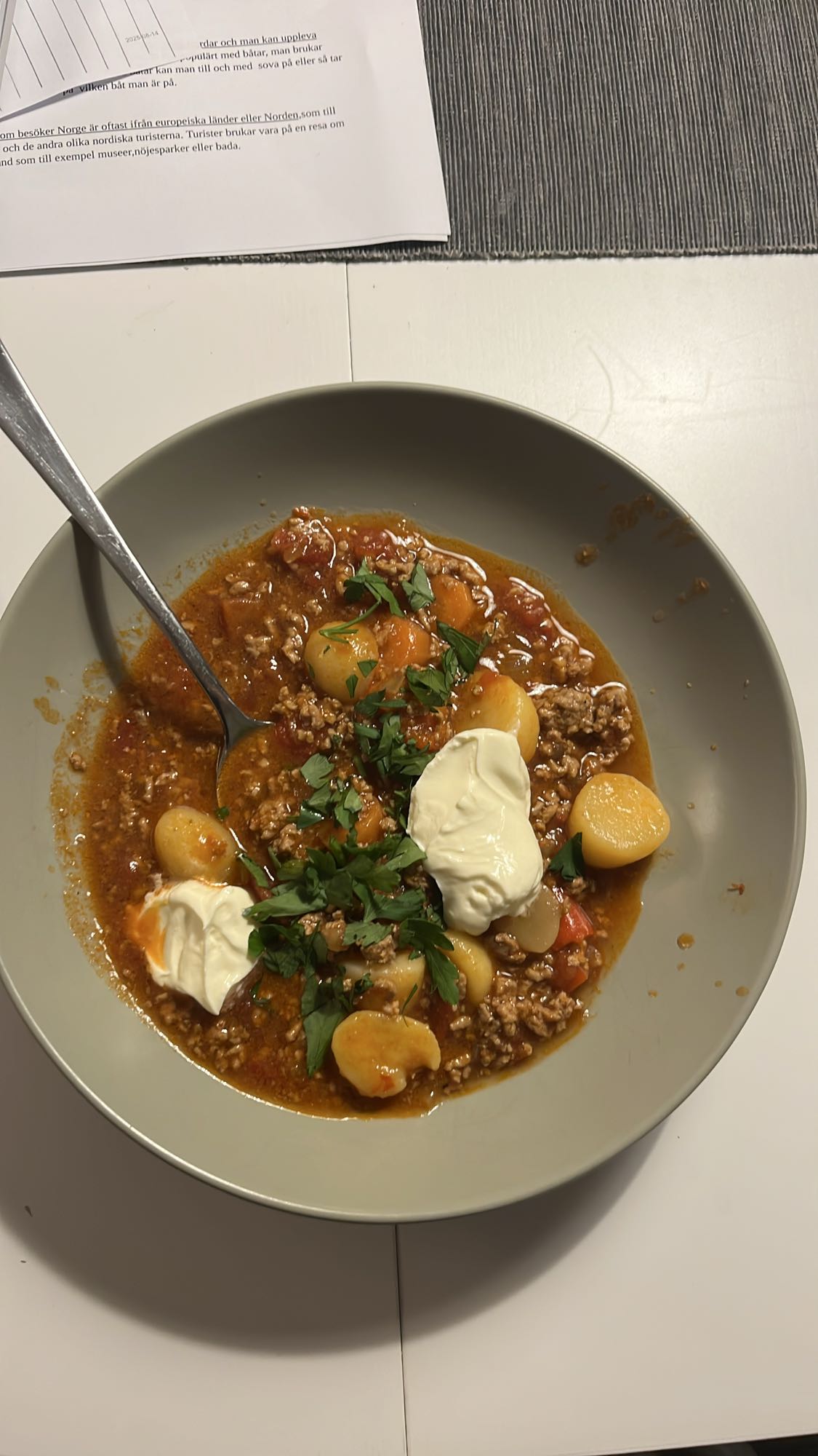 Köttfärsgryta med potatis