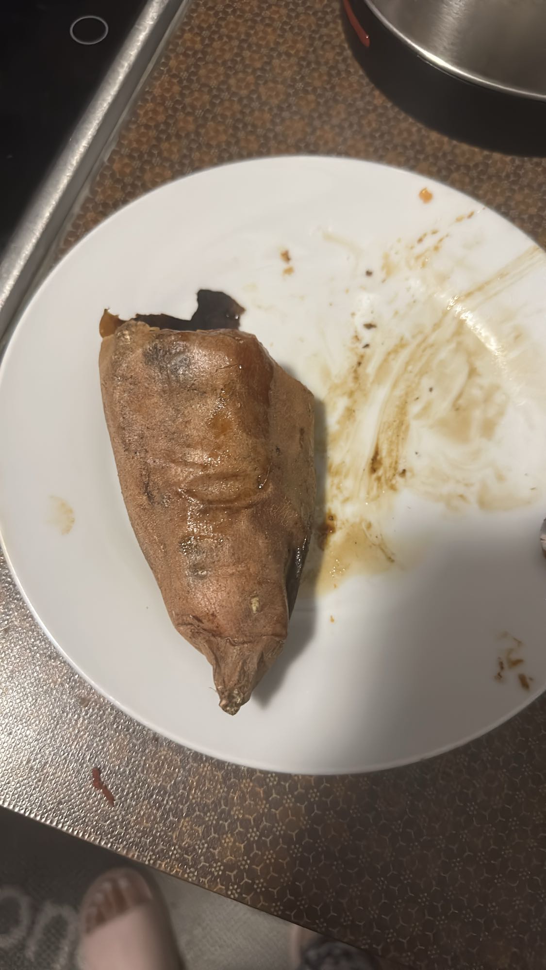 Gekookte zoete aardappel