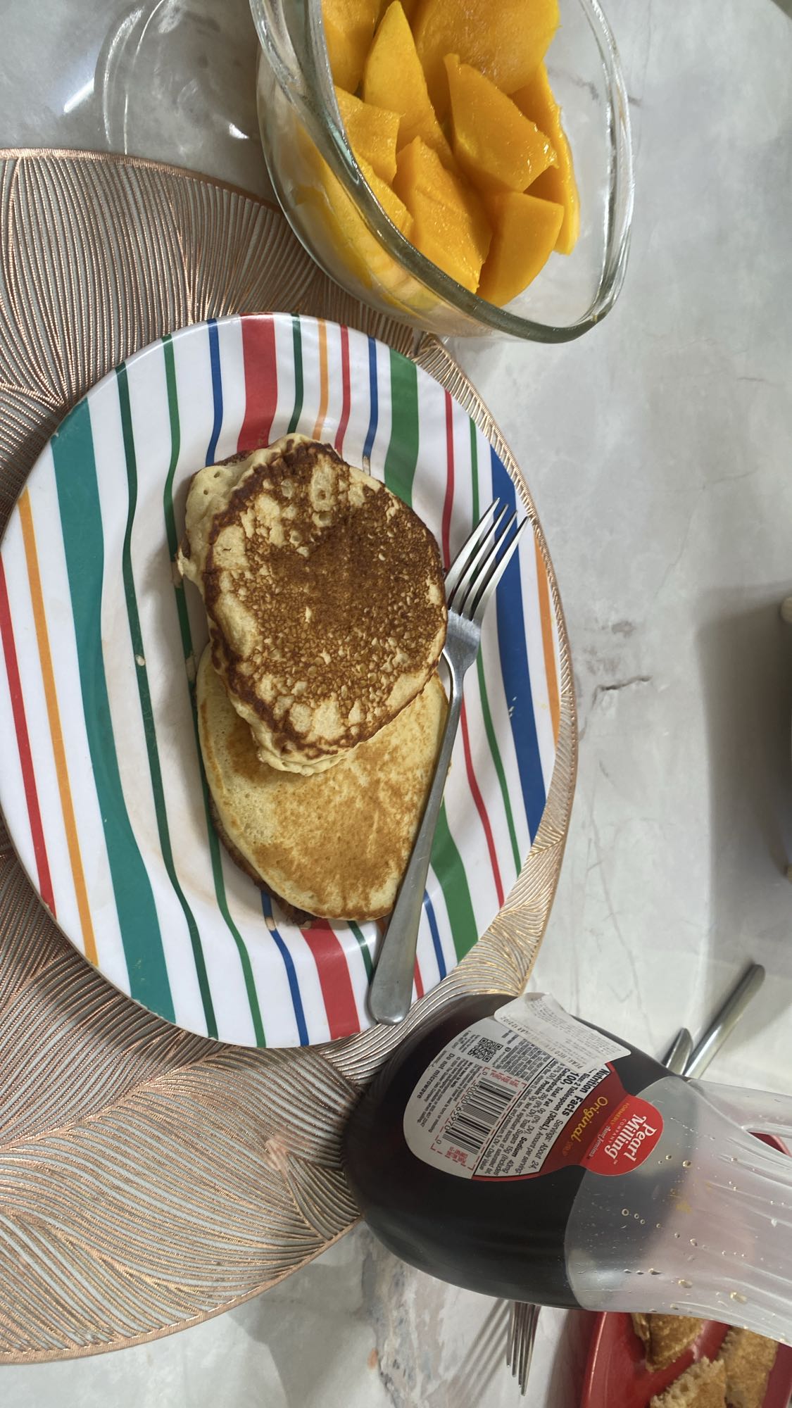 panqueques con mango
