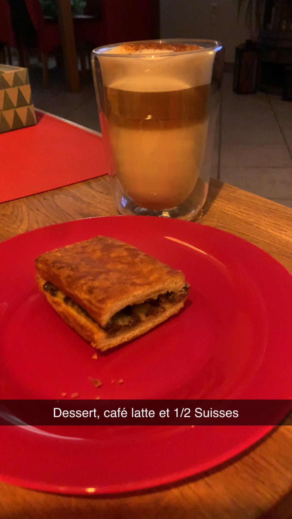 Café latte et 1/2 Suisse