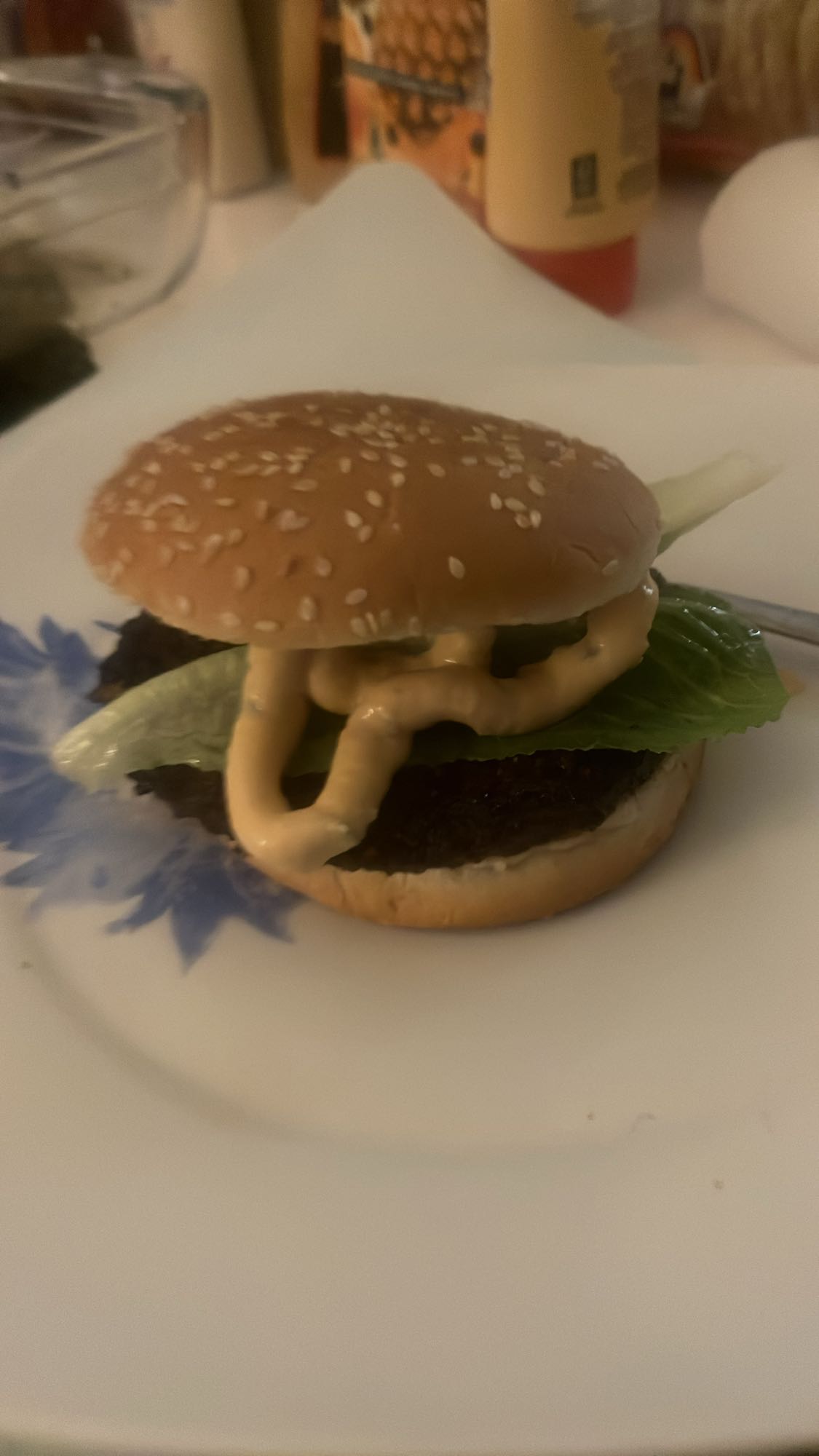 Hamburgare med sallad