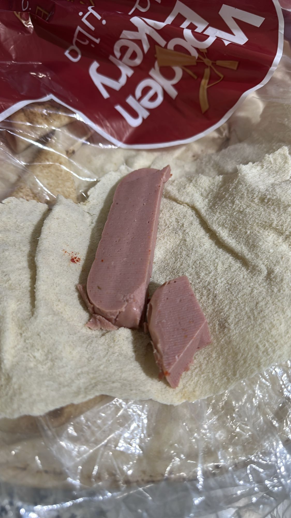 Liver pate on flatbread