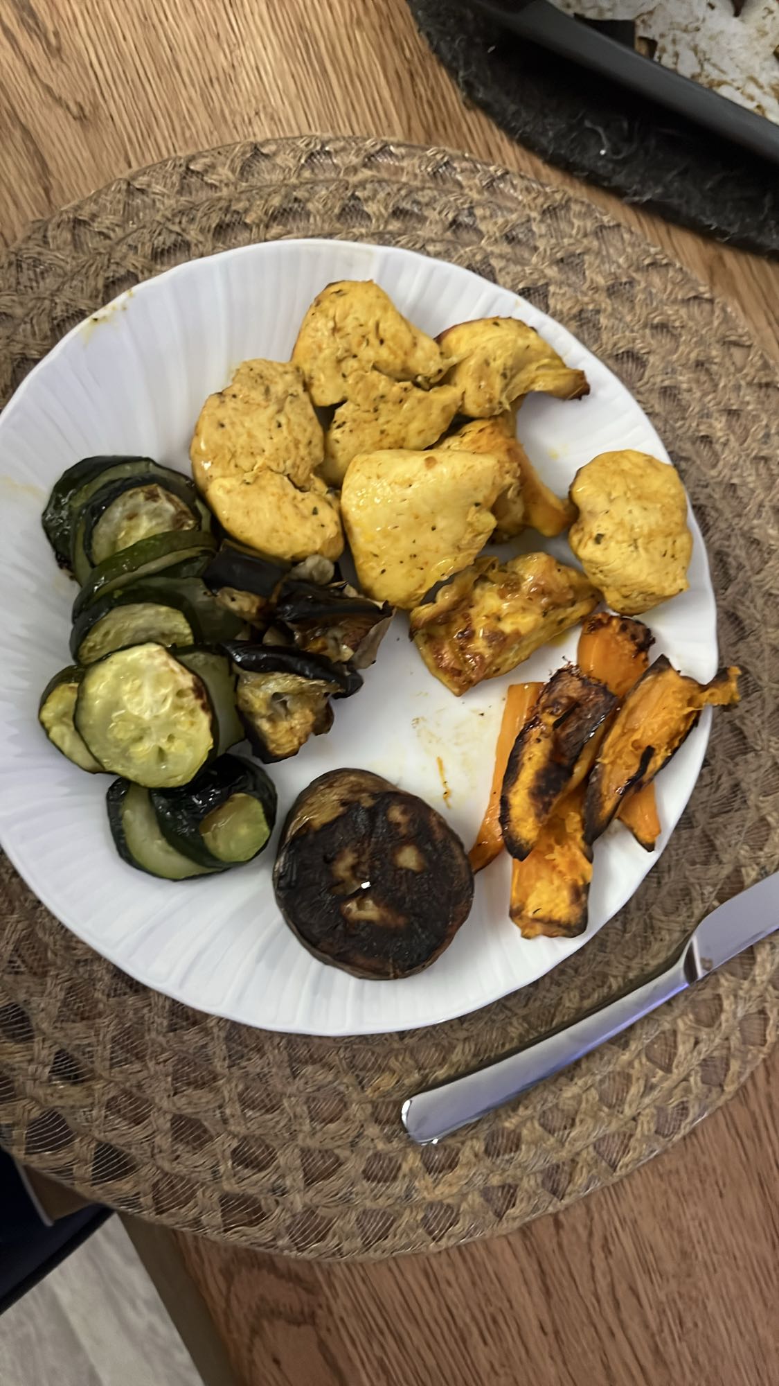 Tavuk ve Izgara Sebzeler