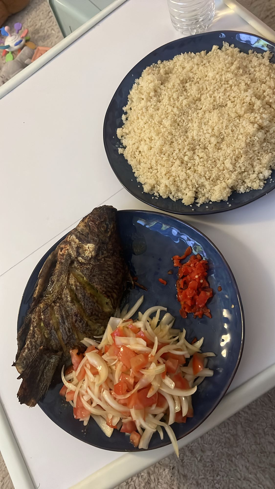 Poisson grillé et couscous