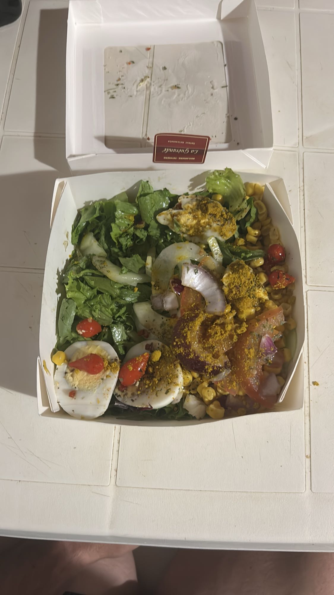 Salade œuf et légumes