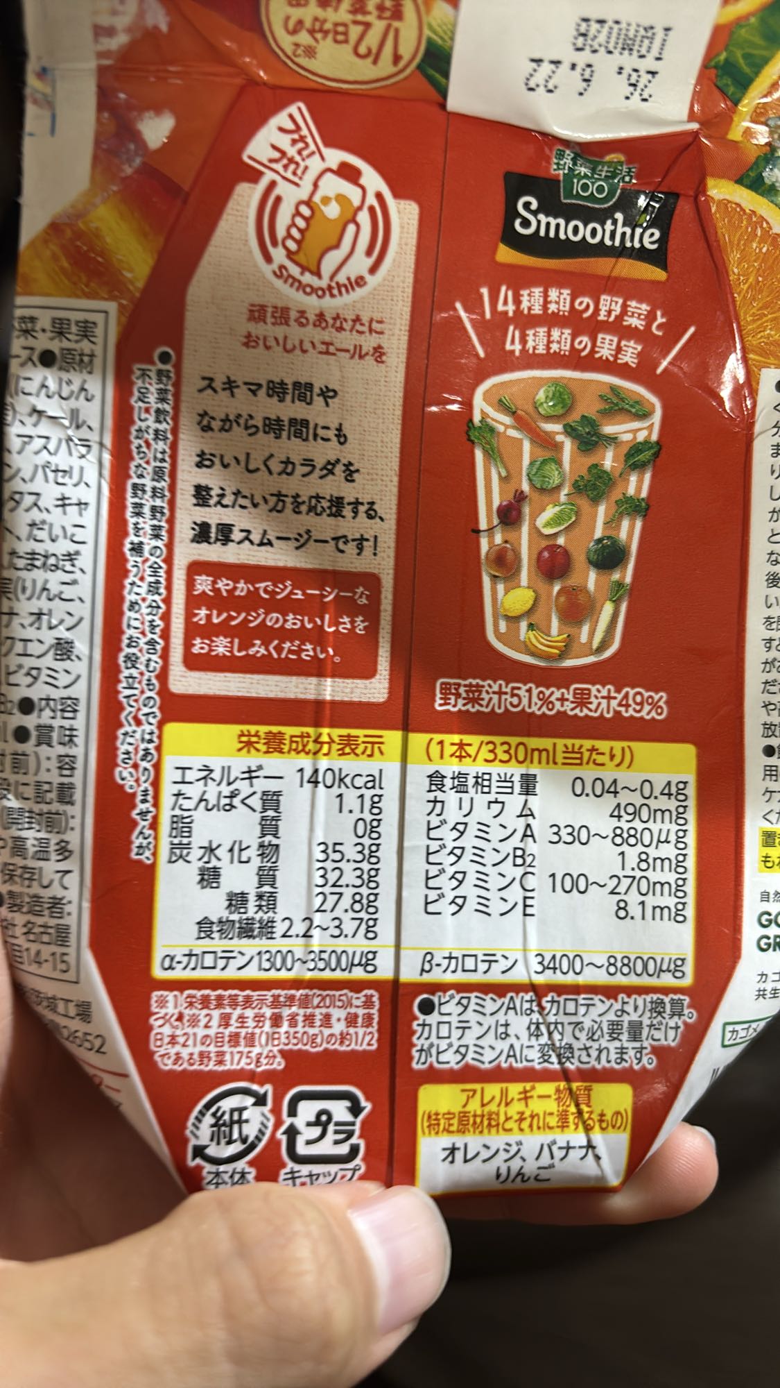 野菜果実スムージー