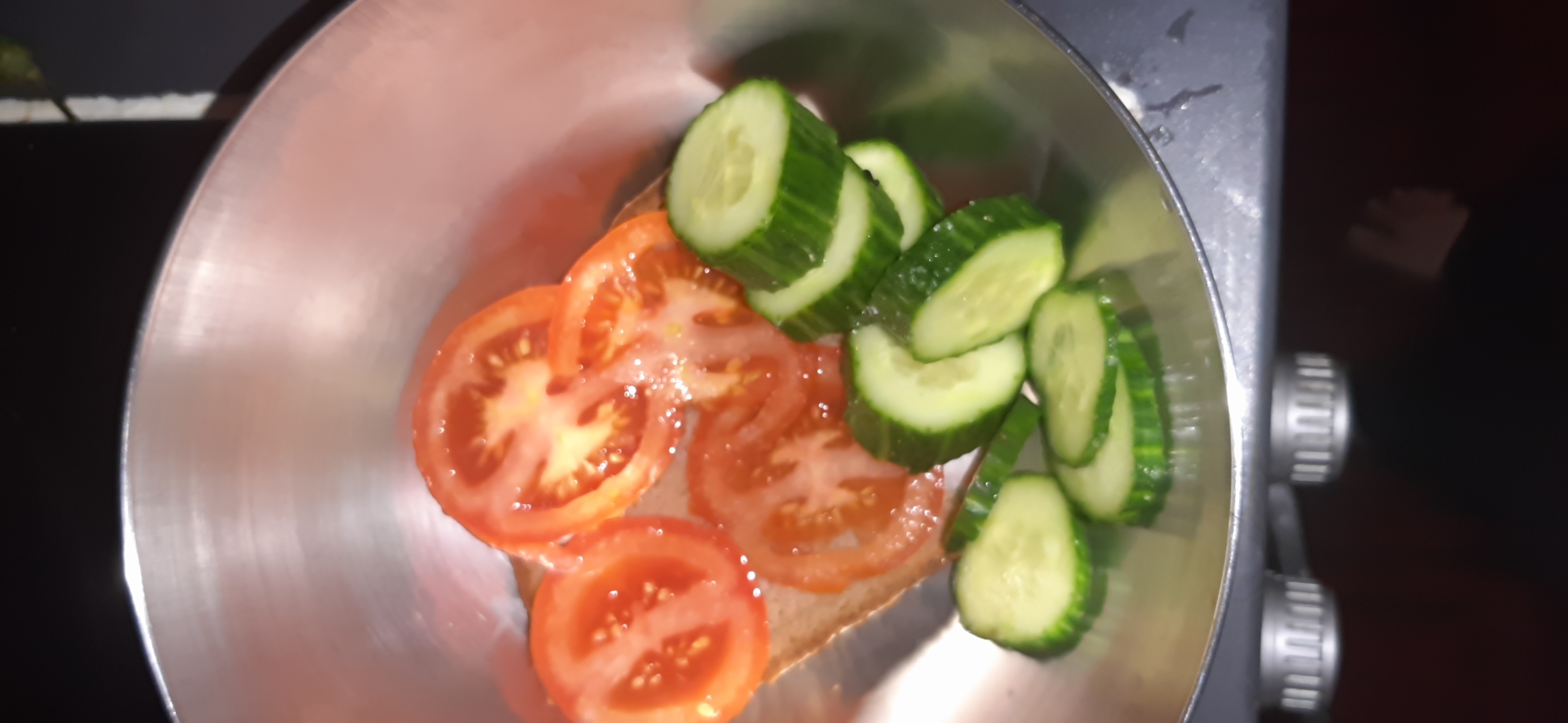 Tomato Cucumber Bread Bowl