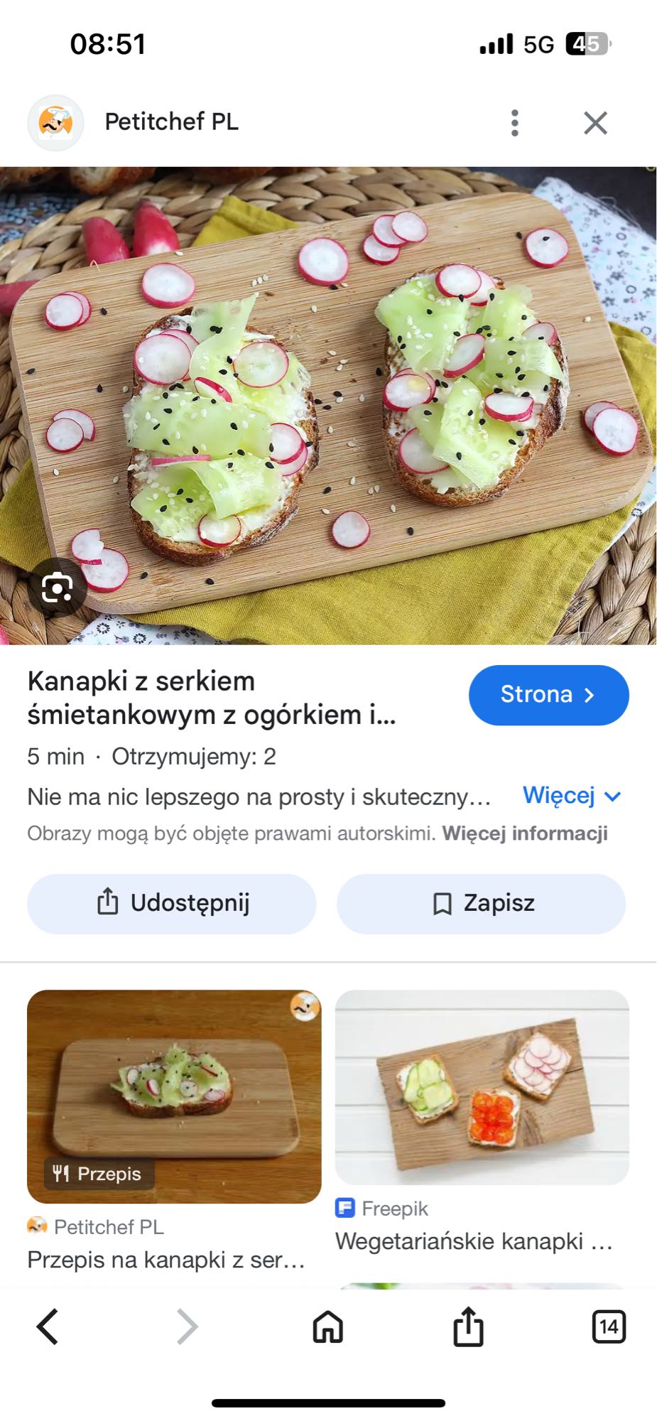 Kanapki z serkiem i warzywami