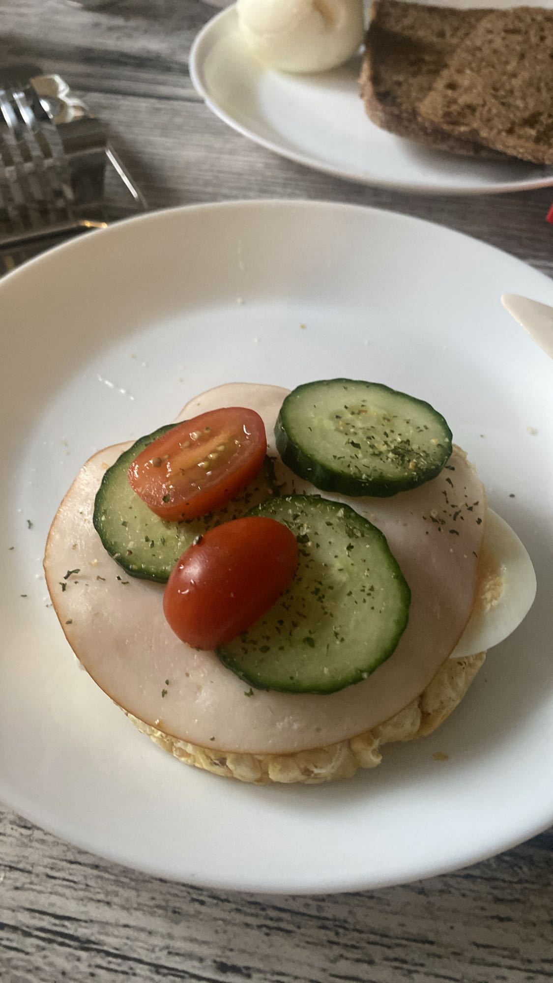 Riskaka med pålägg