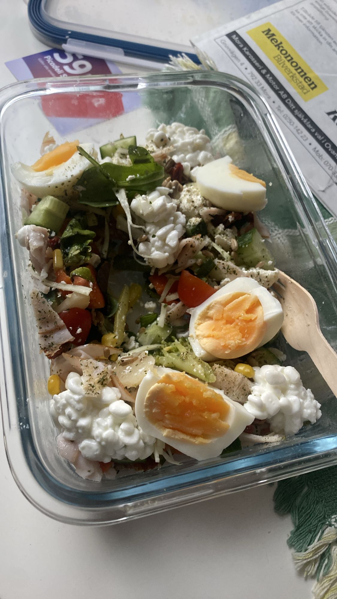 Ägg- och kesosallad