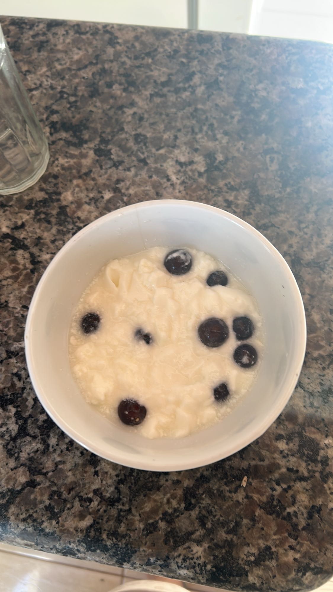 Iogurte com mirtilos