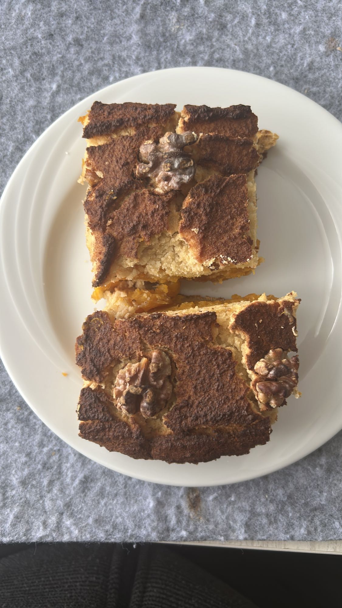 pastel de nuez y calabaza