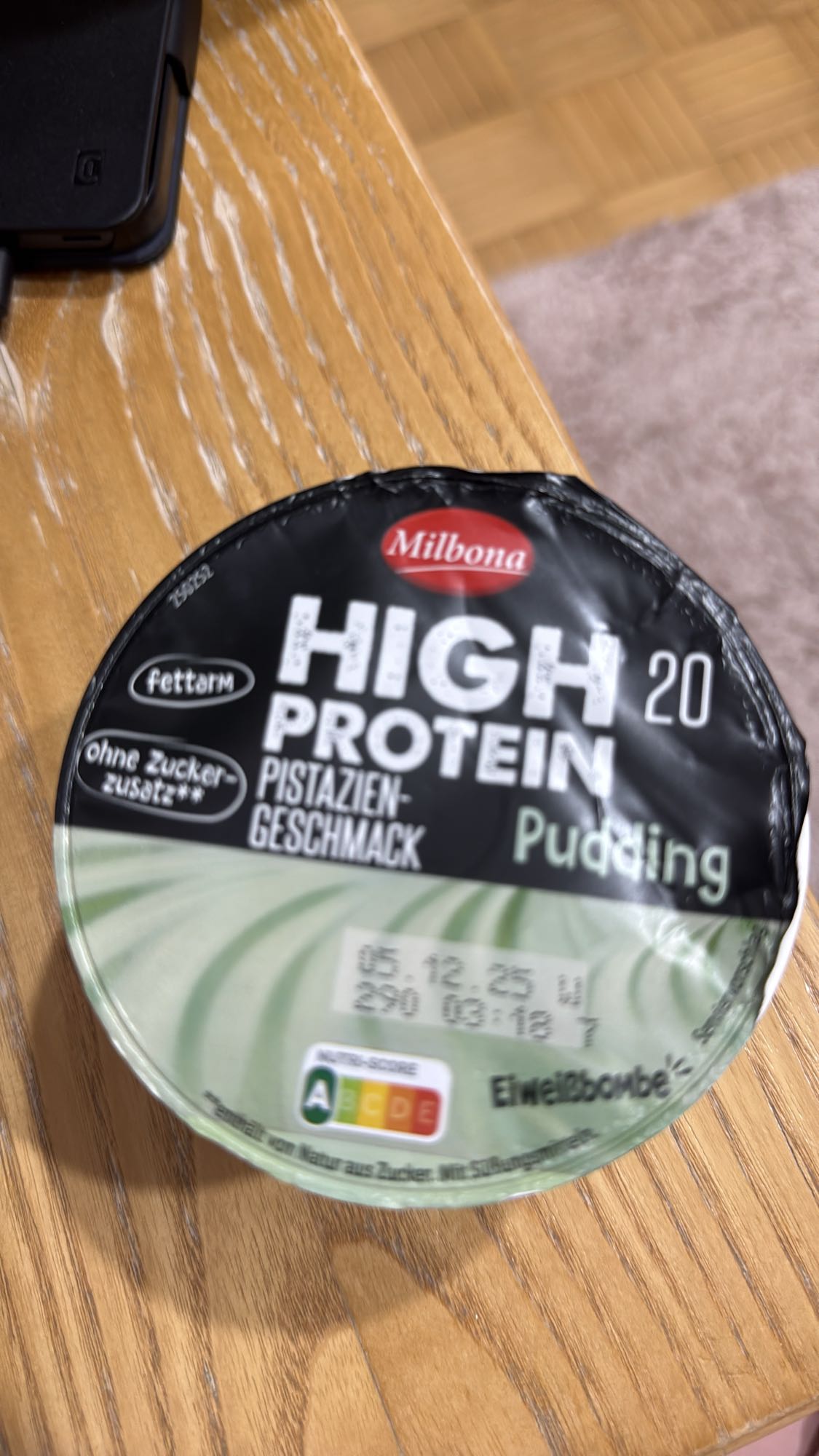 Pudding proteic cu fistic