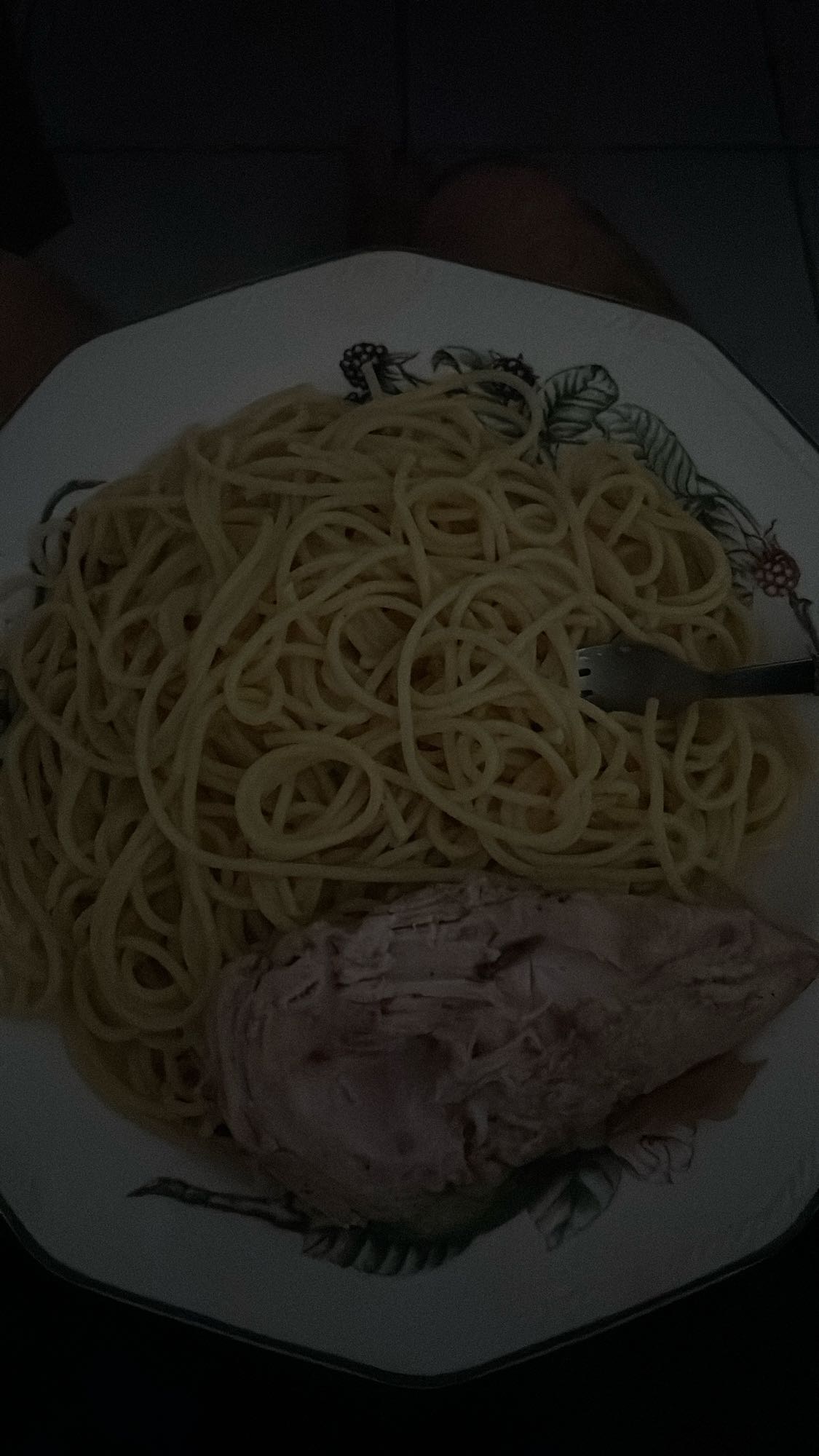 Spaghetti et poulet