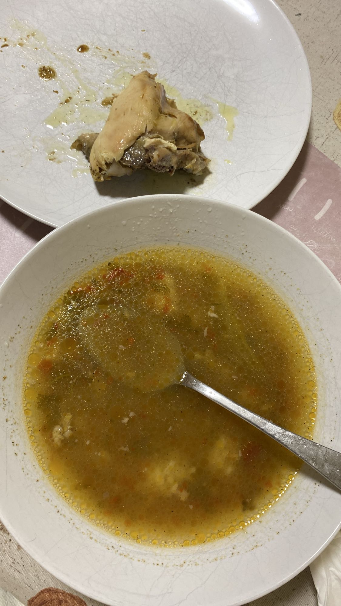 sopa de pollo casera