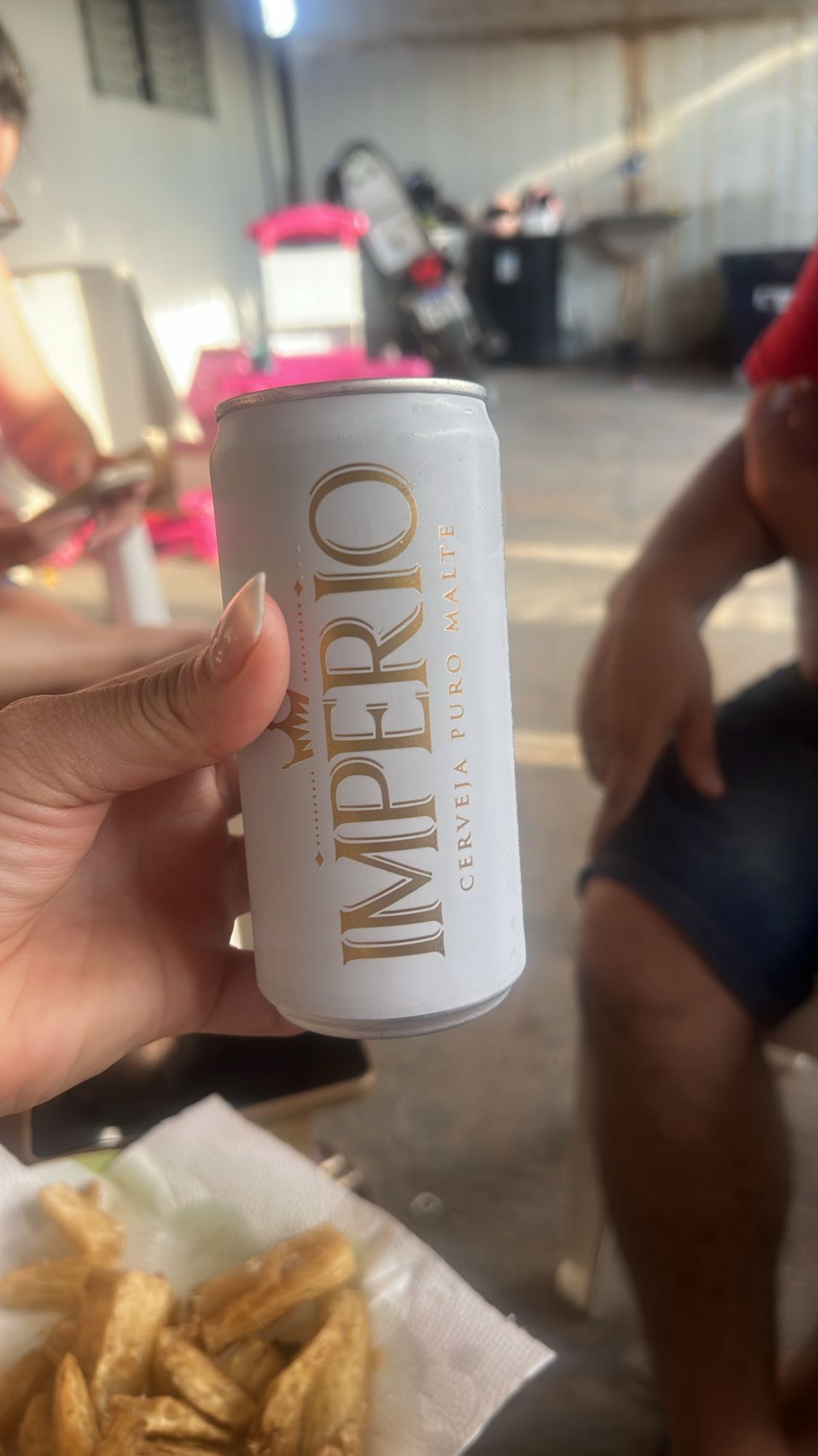 Cerveja e batata frita