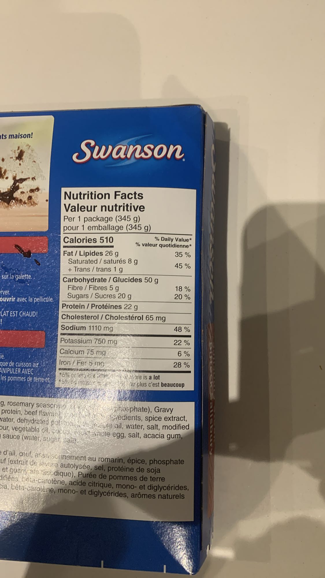 Dîner congelé Swanson