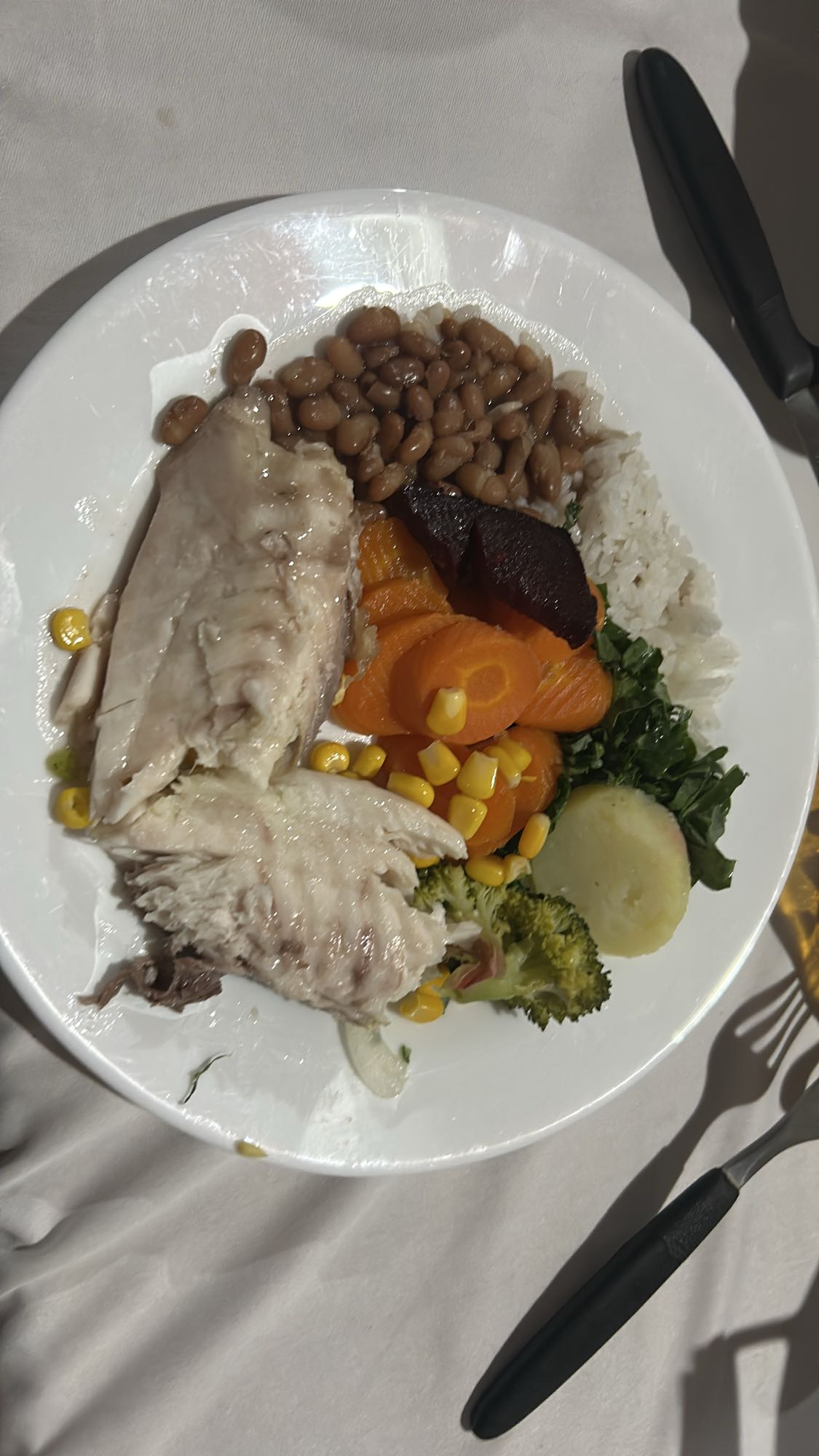 Prato saudável com peixe