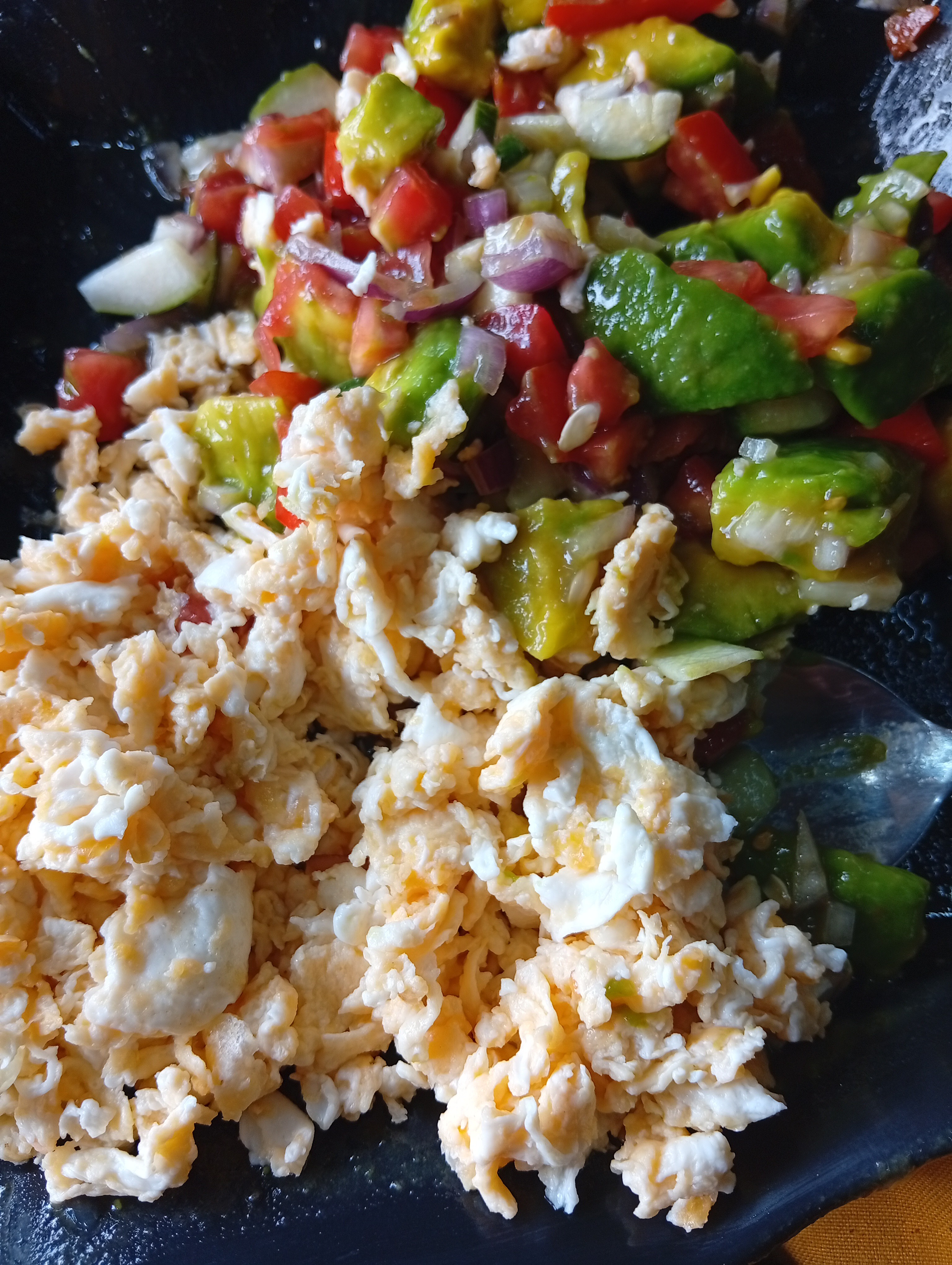 Scrambled Eggs & Avocado Salad