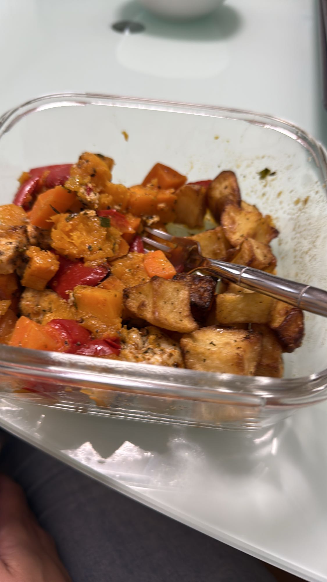 Gegrilde groenten met kip