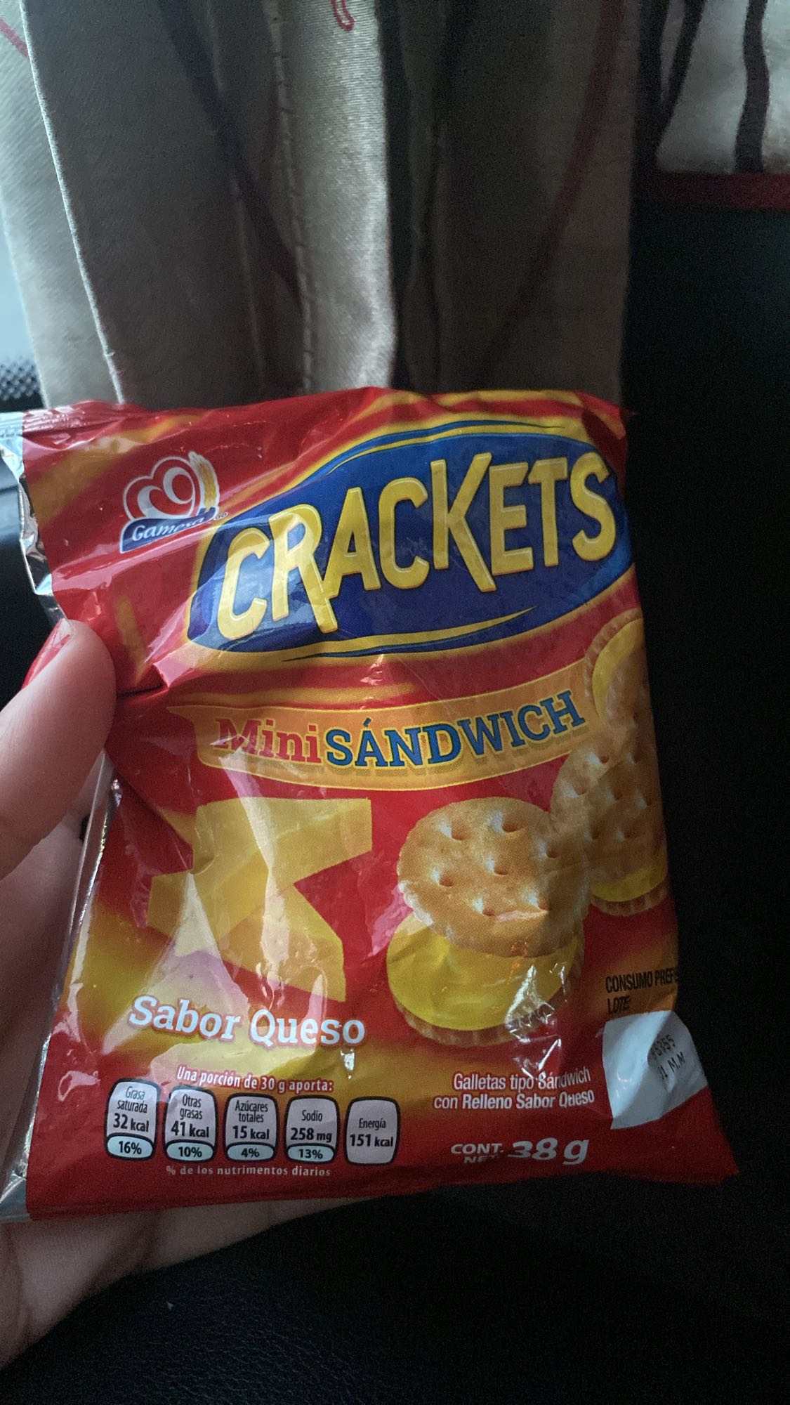 Mini sándwich sabor queso