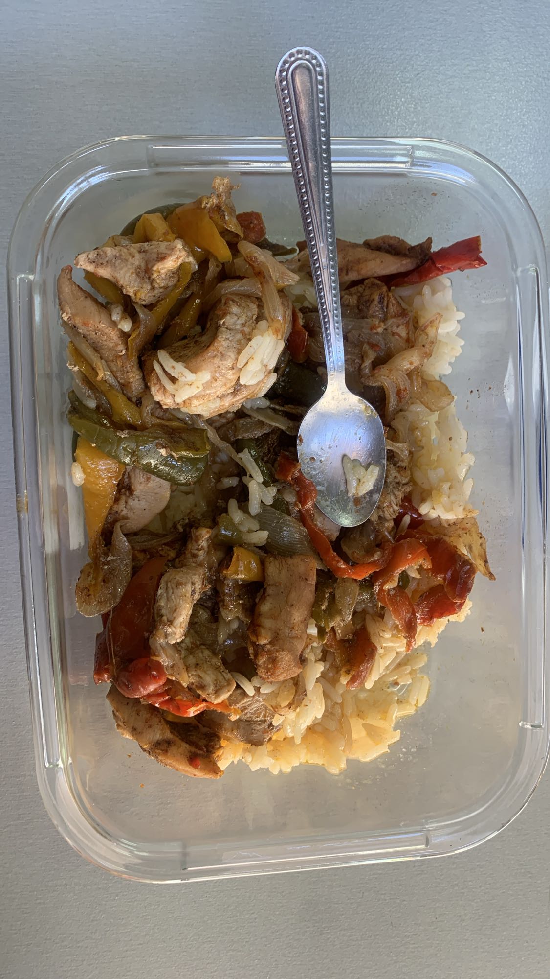 Chicken stir-fry with rice