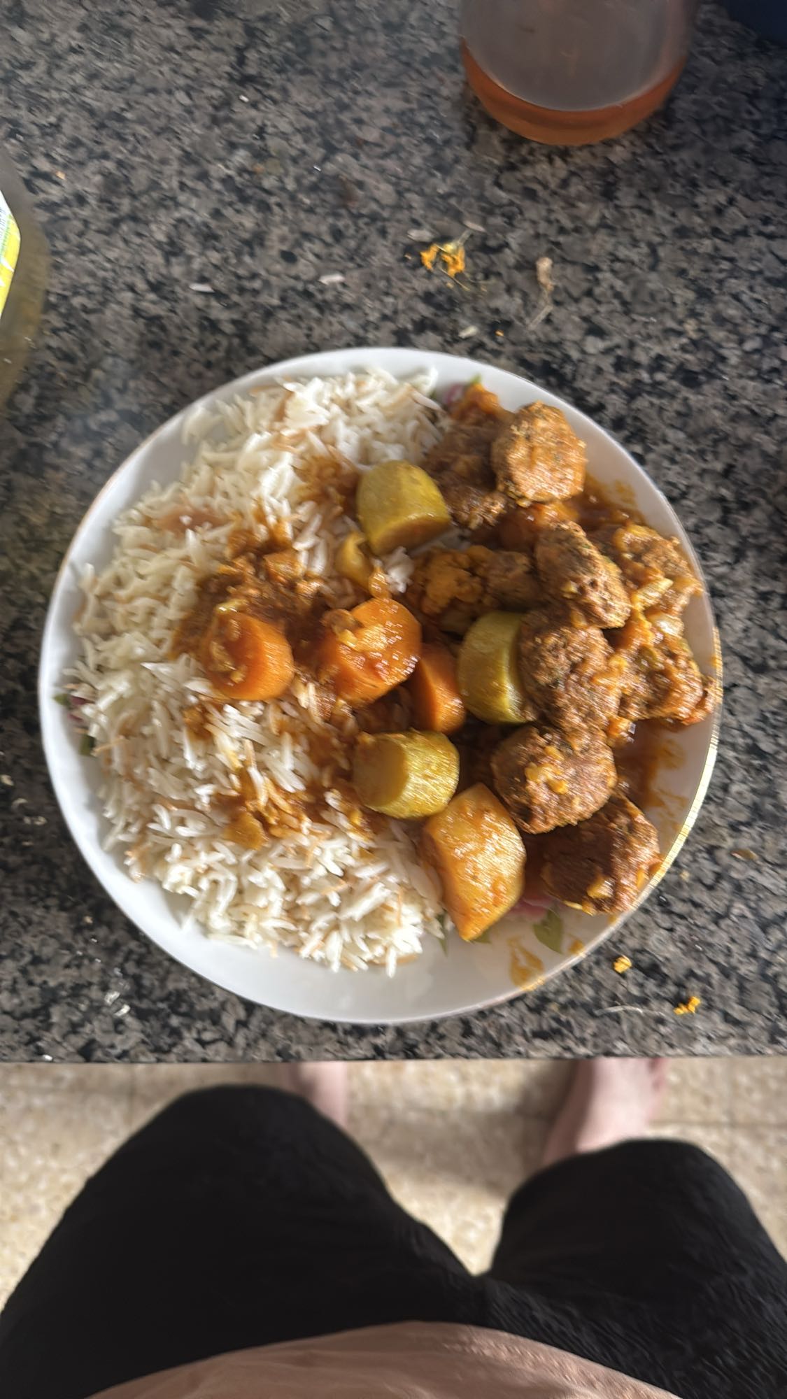 Rice with veggie curry