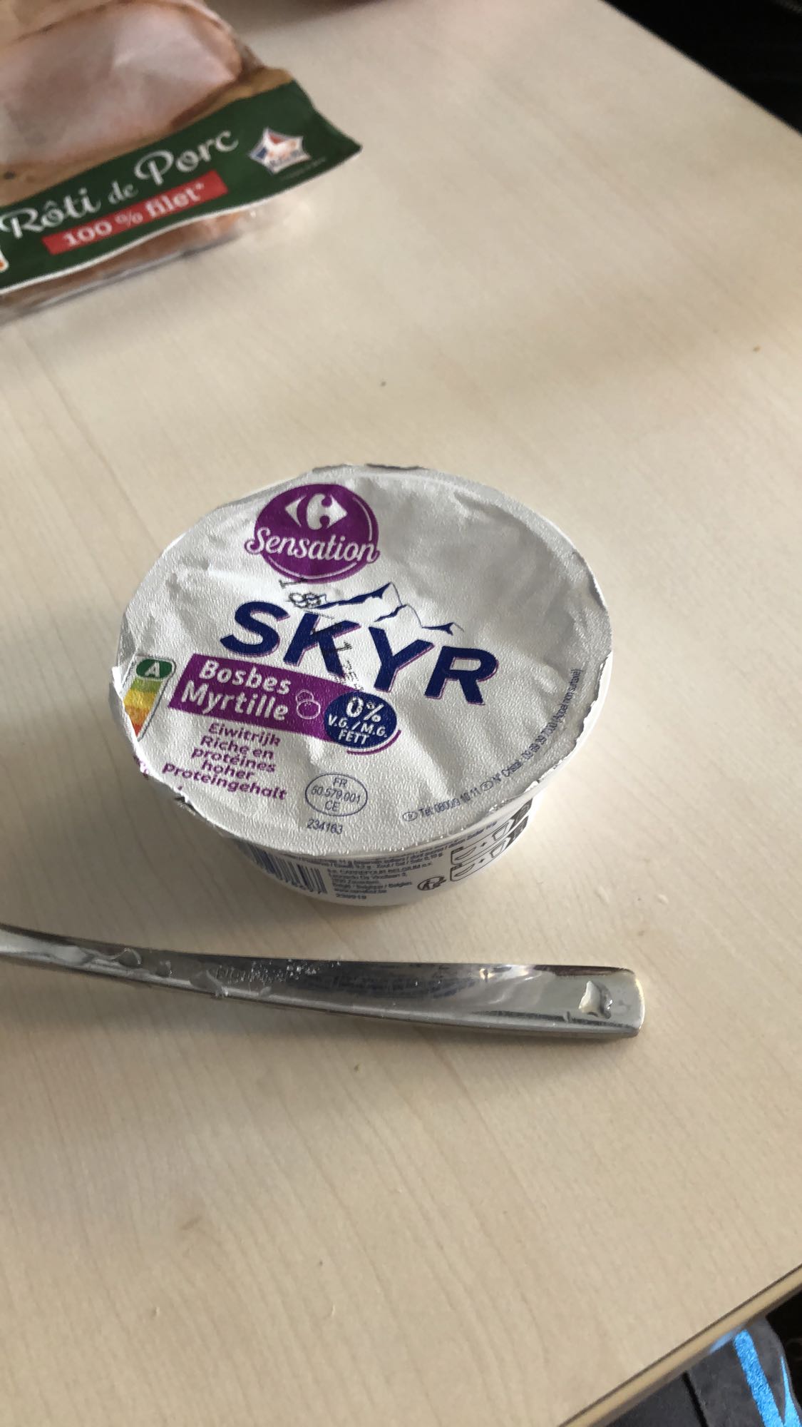 Skyr et rôti de porc
