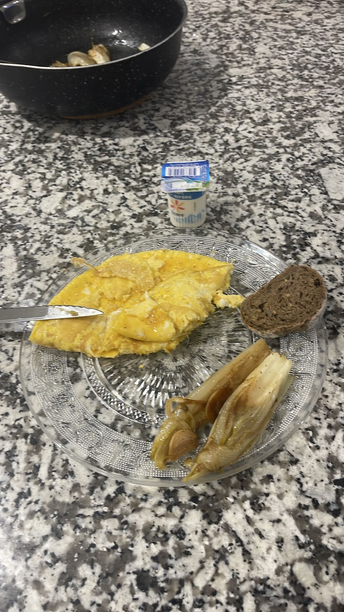 Omelette et légumes