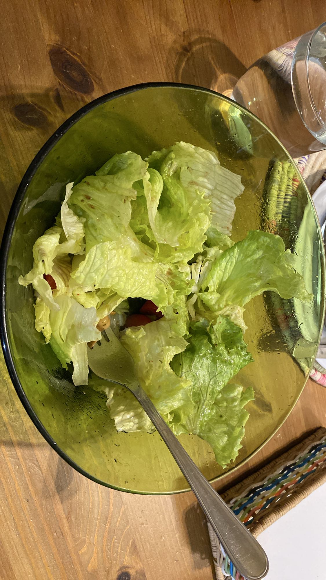 ensalada simple de lechuga