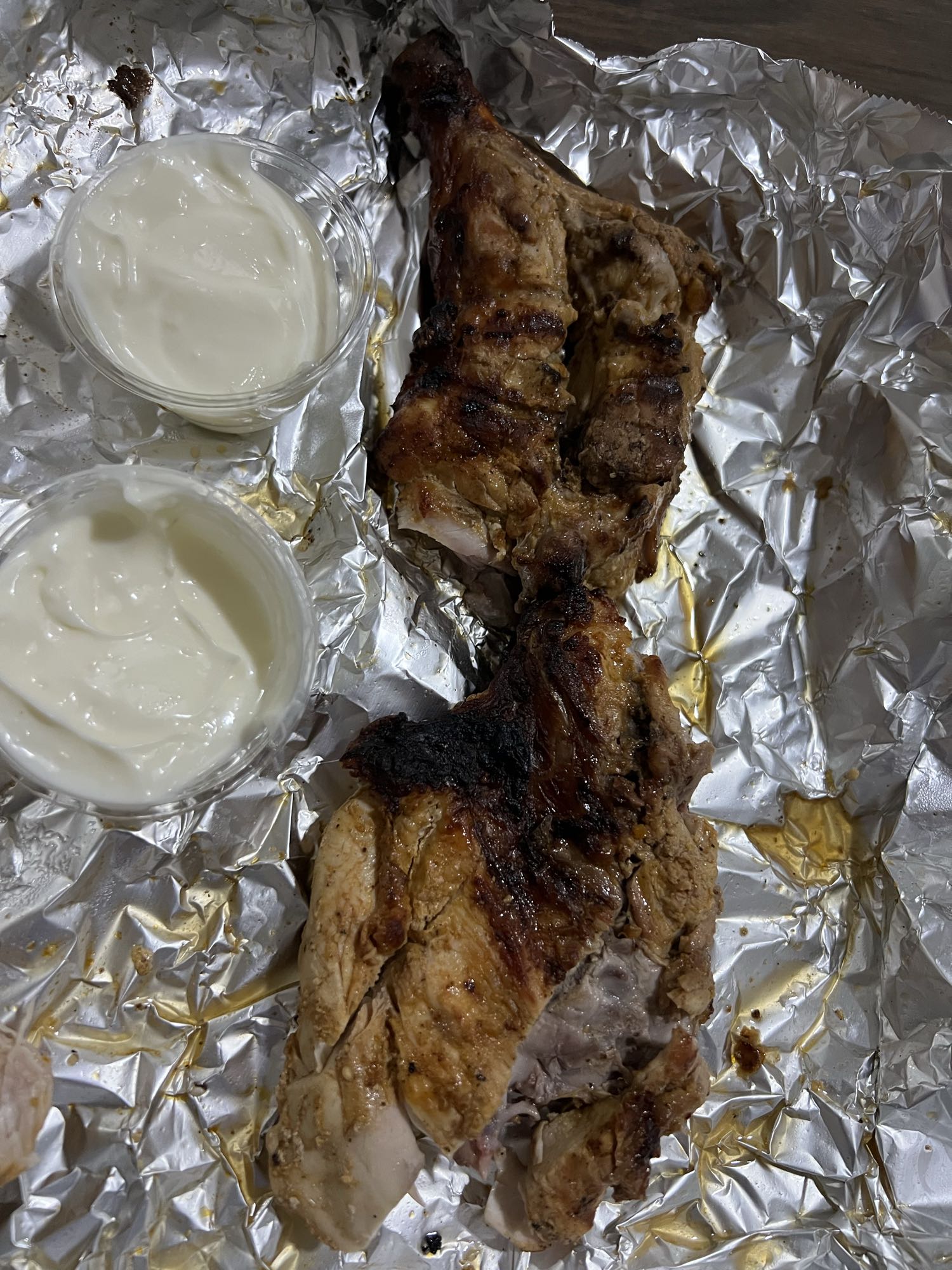 3/8 grilled chicken with garlic paste