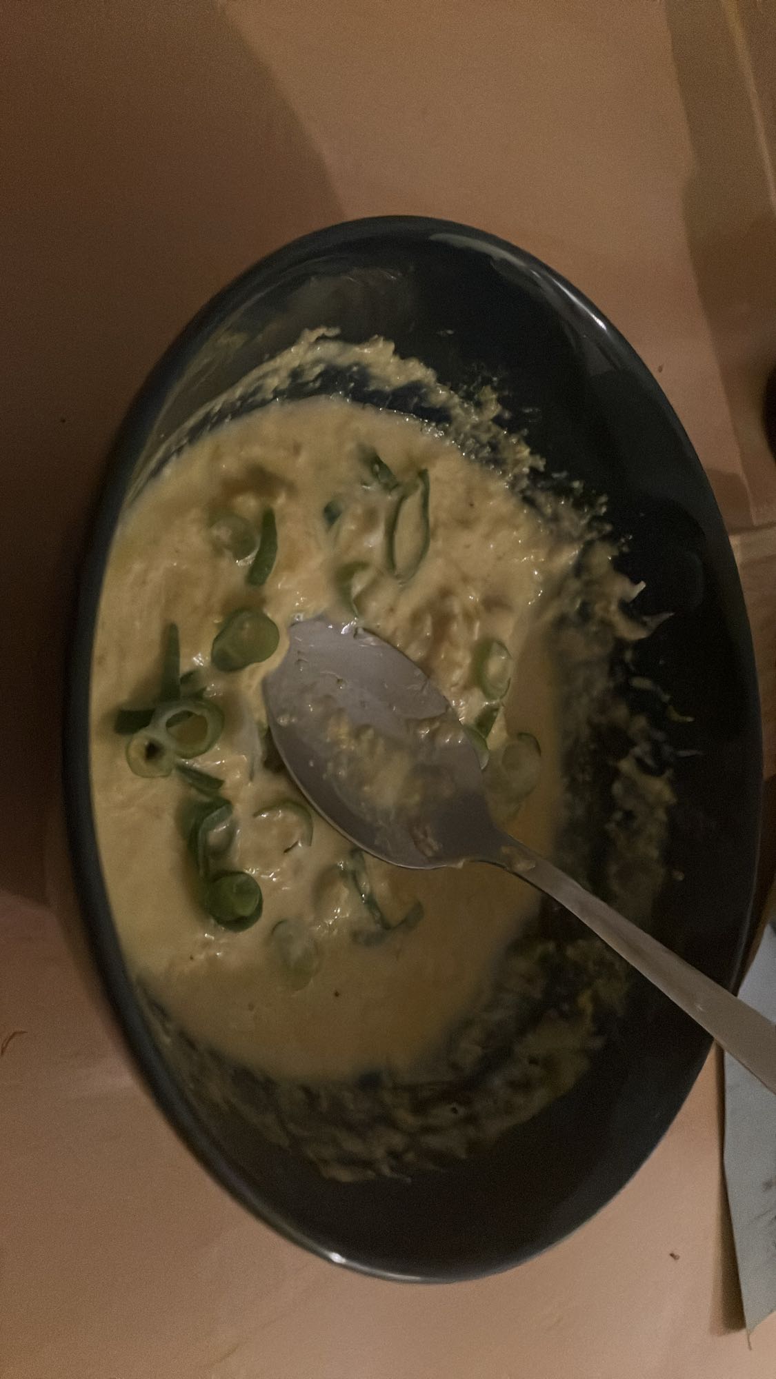 Creme com cebolinha