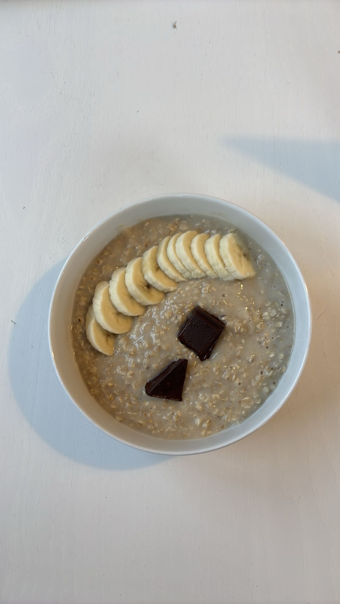 Porridge banane chocolat