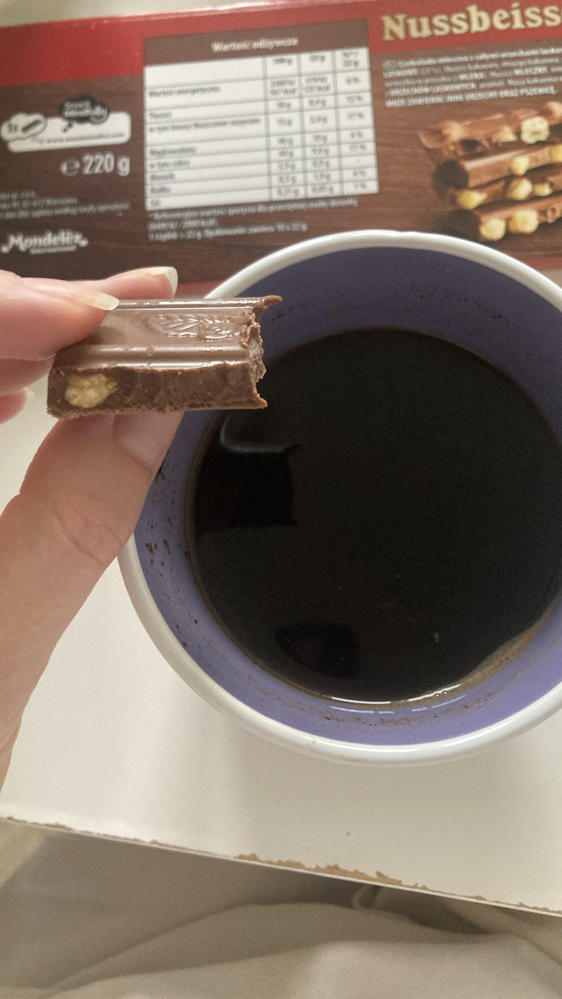 шоколад и чёрный кофе