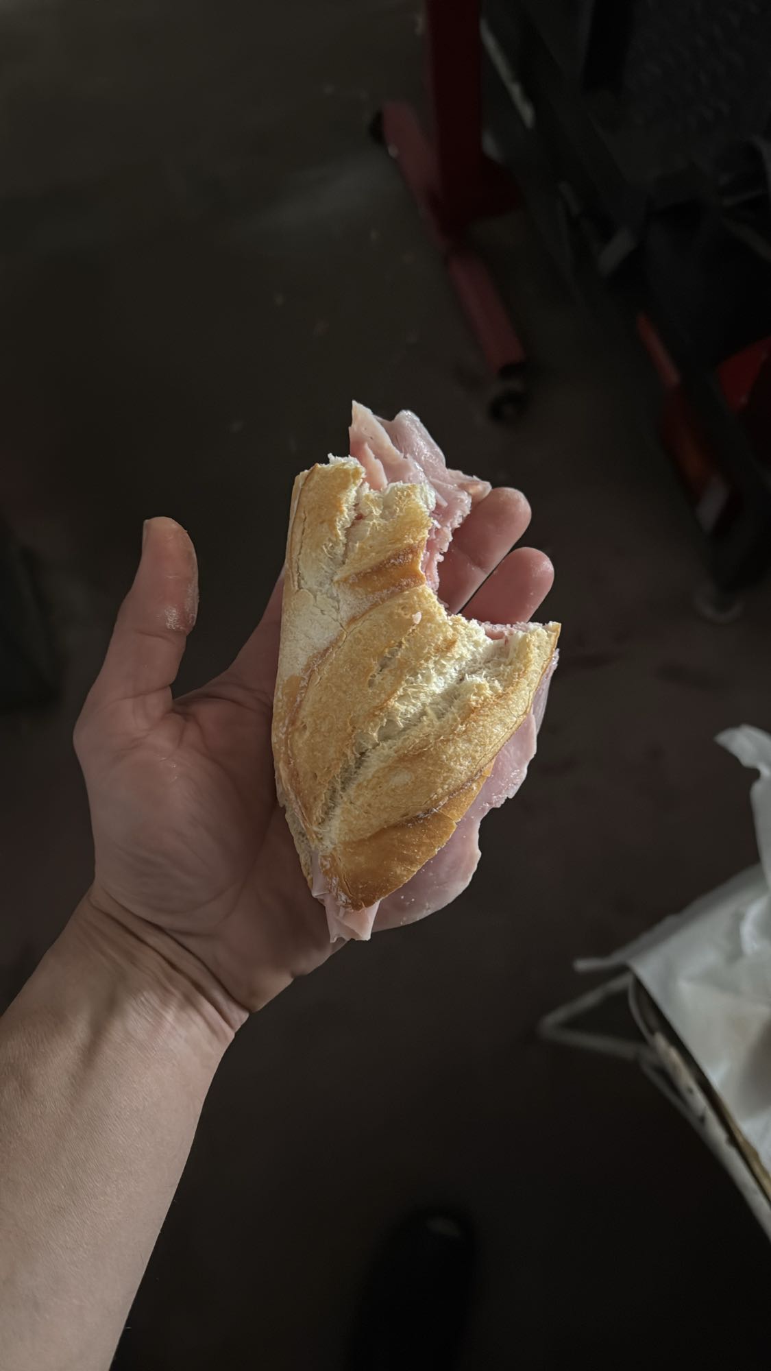 bocadillo de jamón de pavo