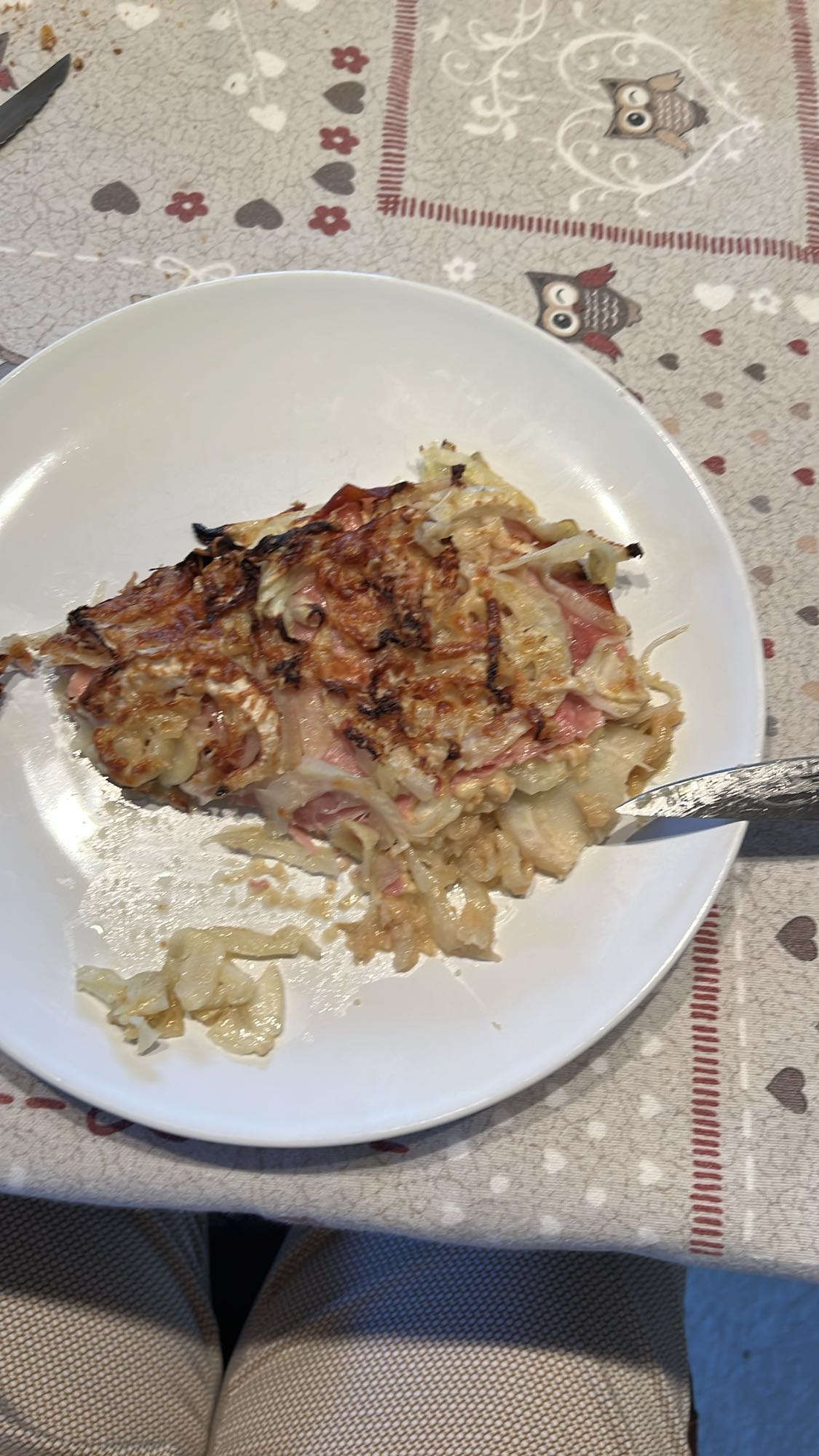 Gratin de cartofi cu șuncă