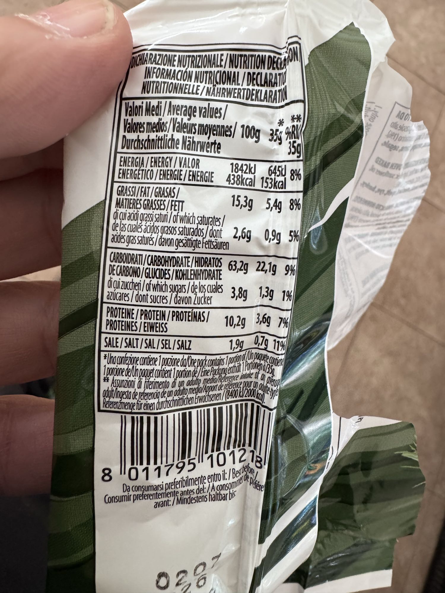 Snack salato croccante