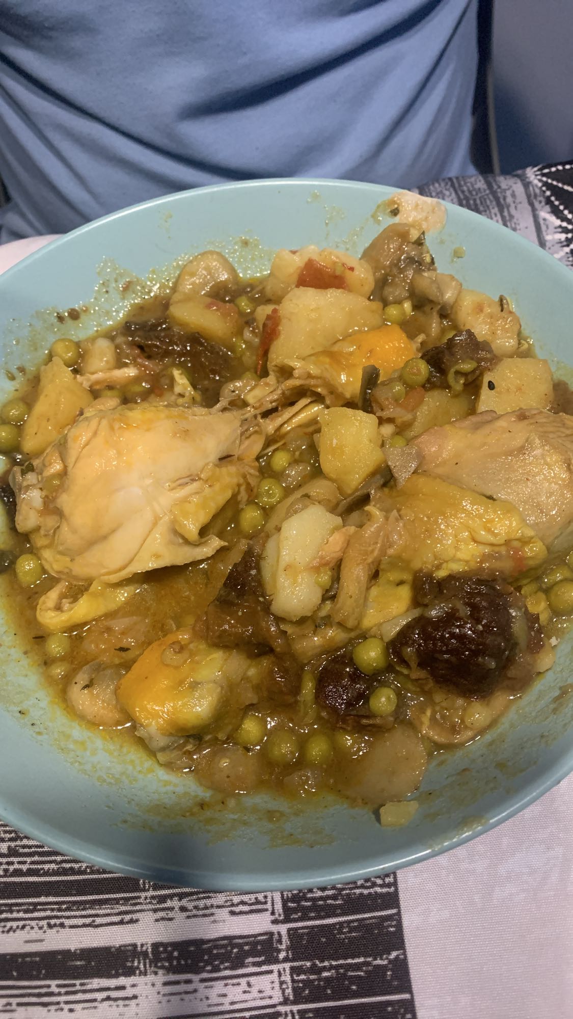 Guiso de pollo y verduras