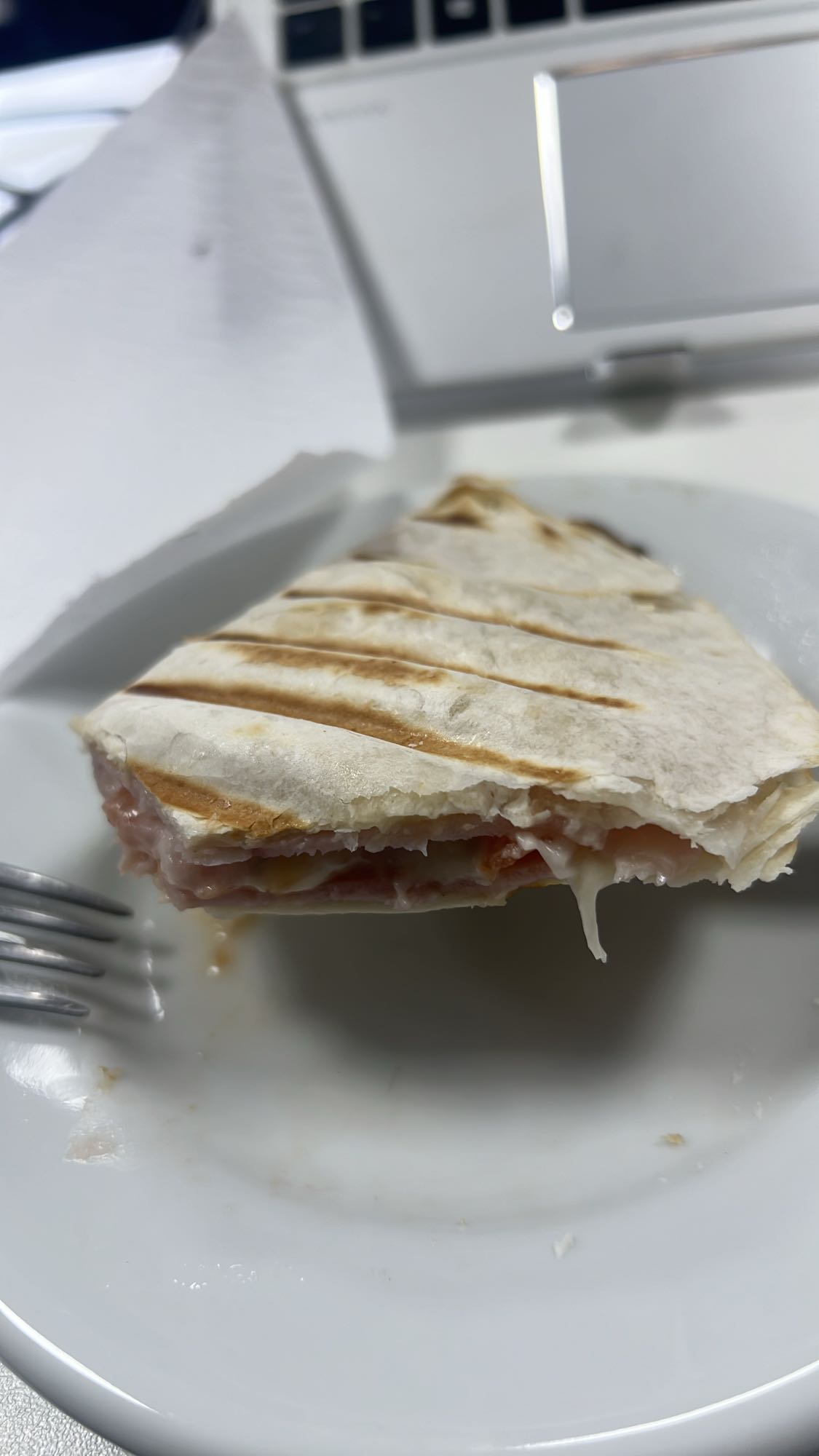 Ham and cheese quesadilla