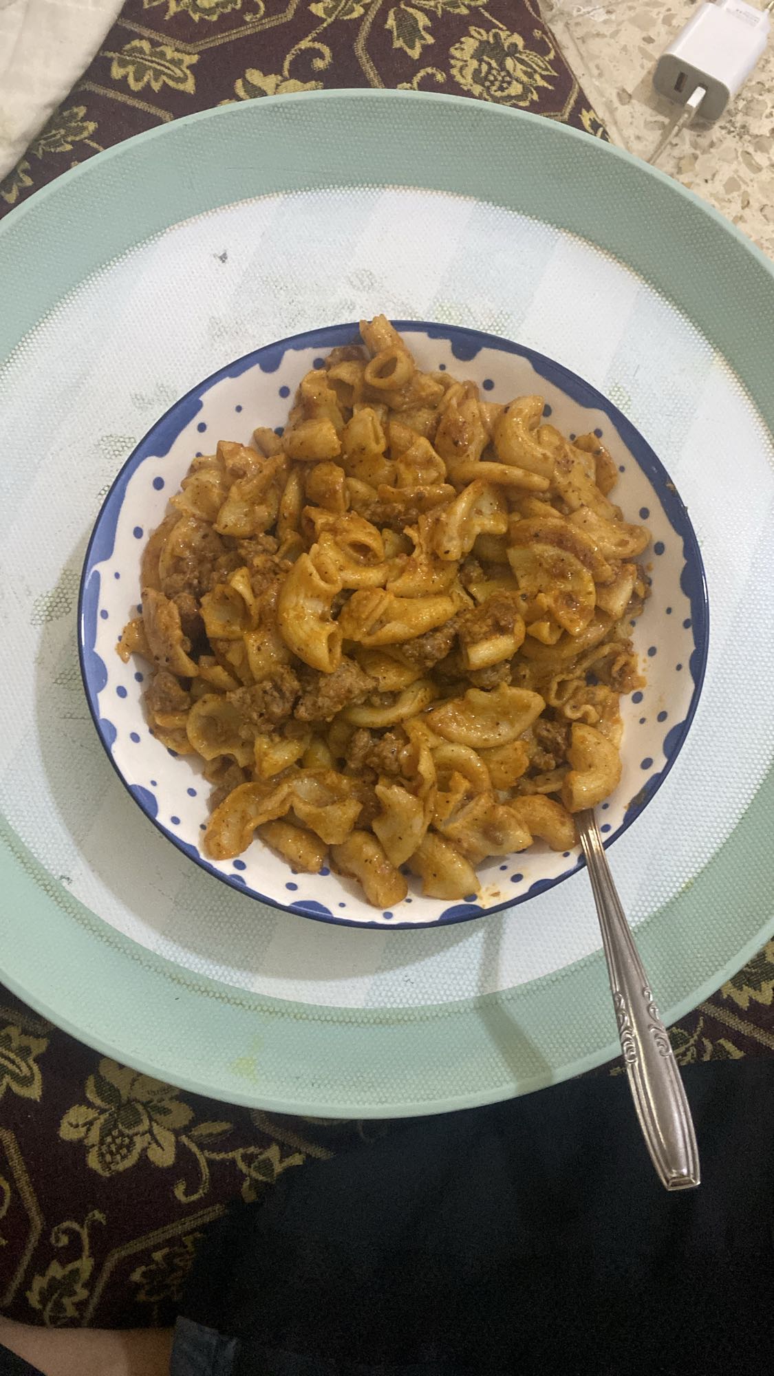 مكرونة باللحم المفروم