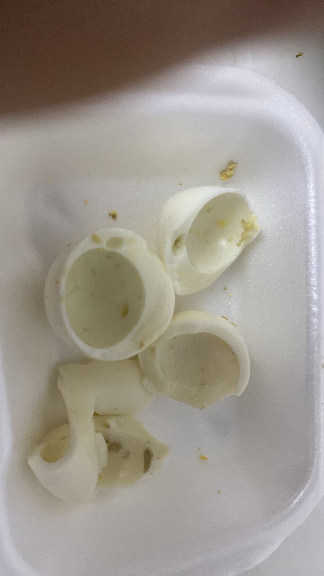 claras de huevo cocidas