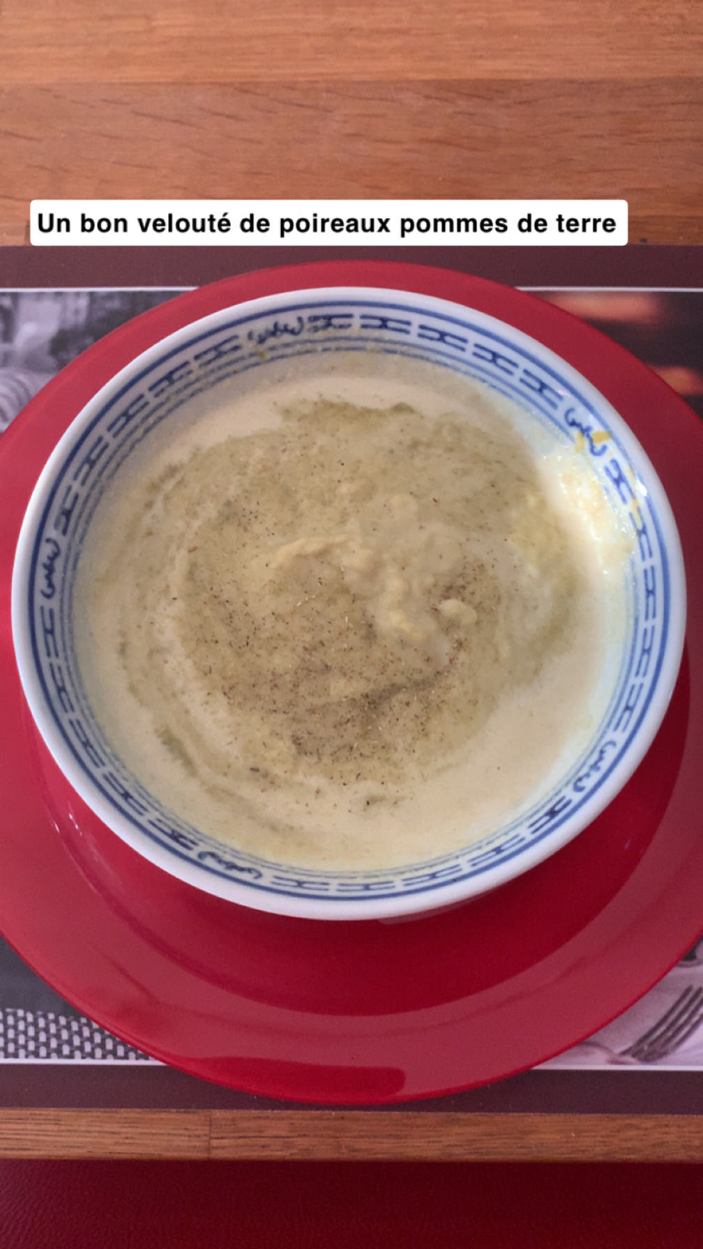 Velouté poireaux pommes de terre