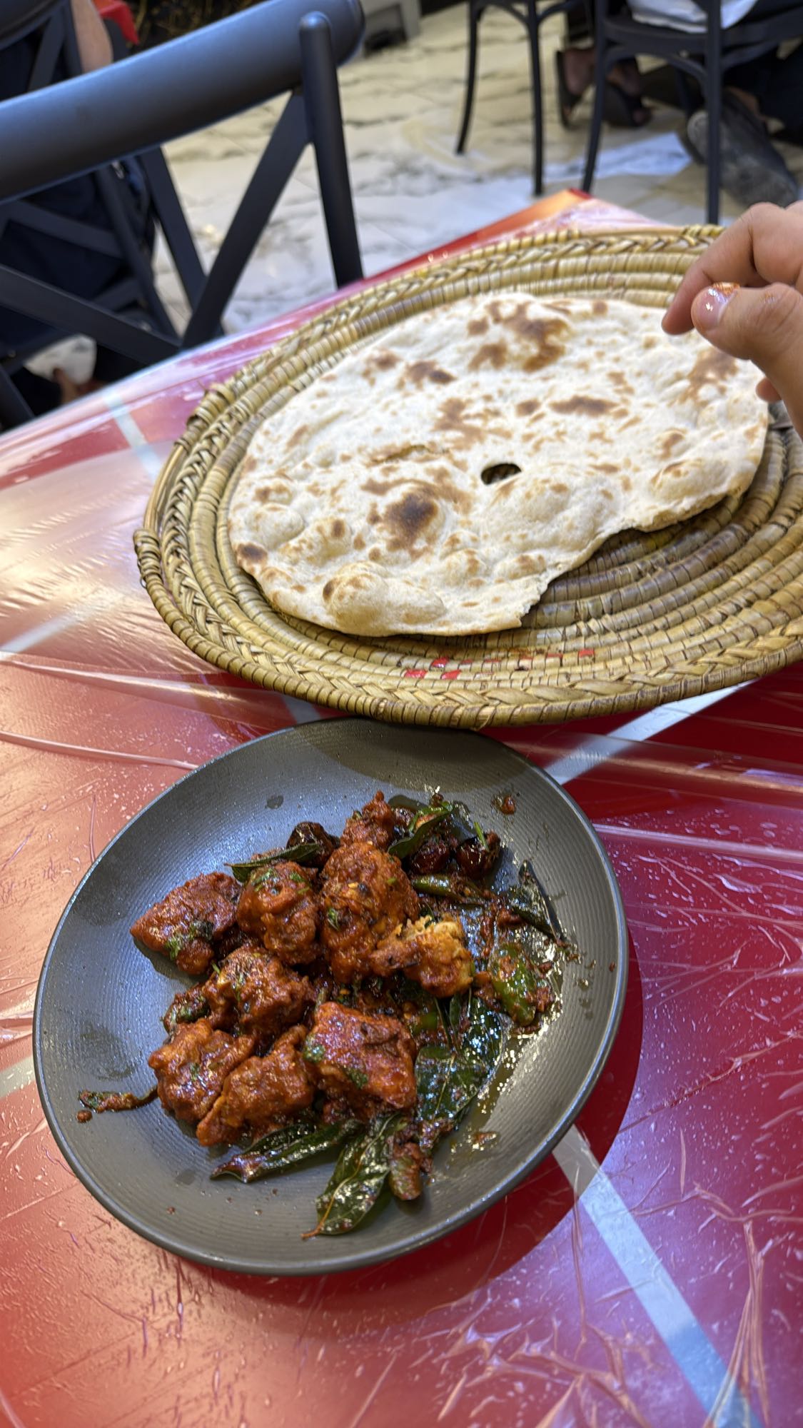 Chicken fry with flatbread