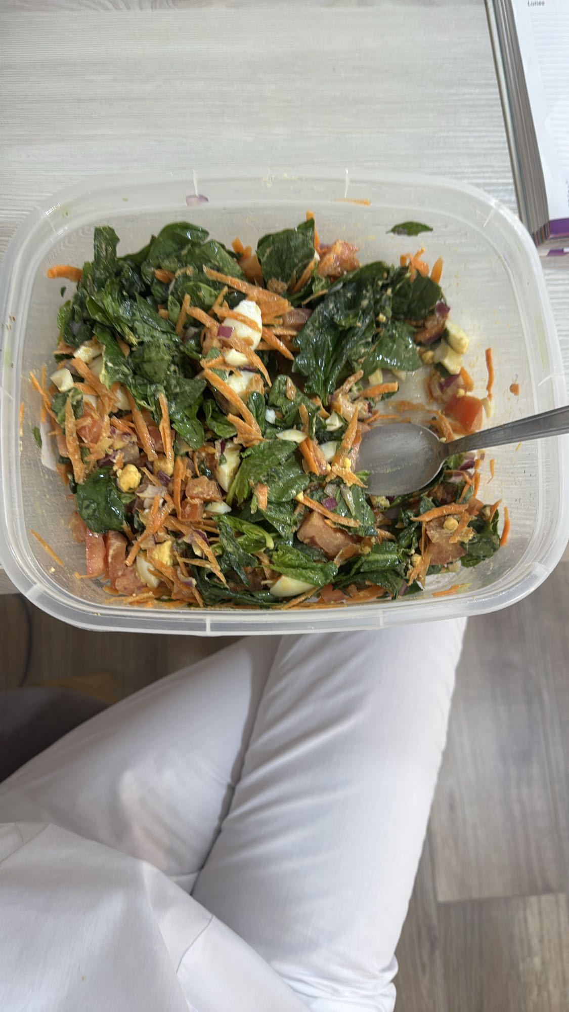 Ensalada fresca de espinaca