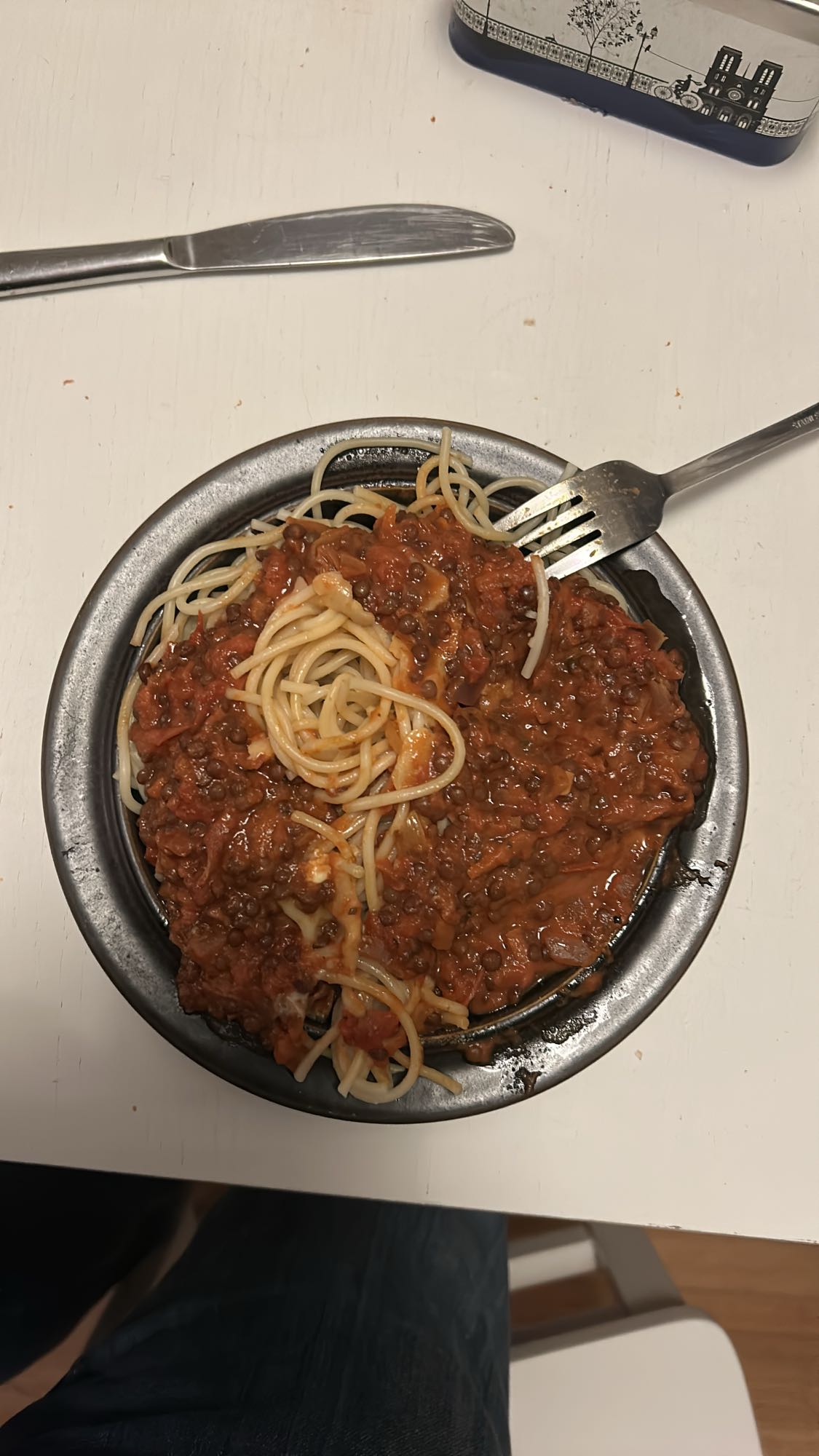 Spaghetti med linsbolognese